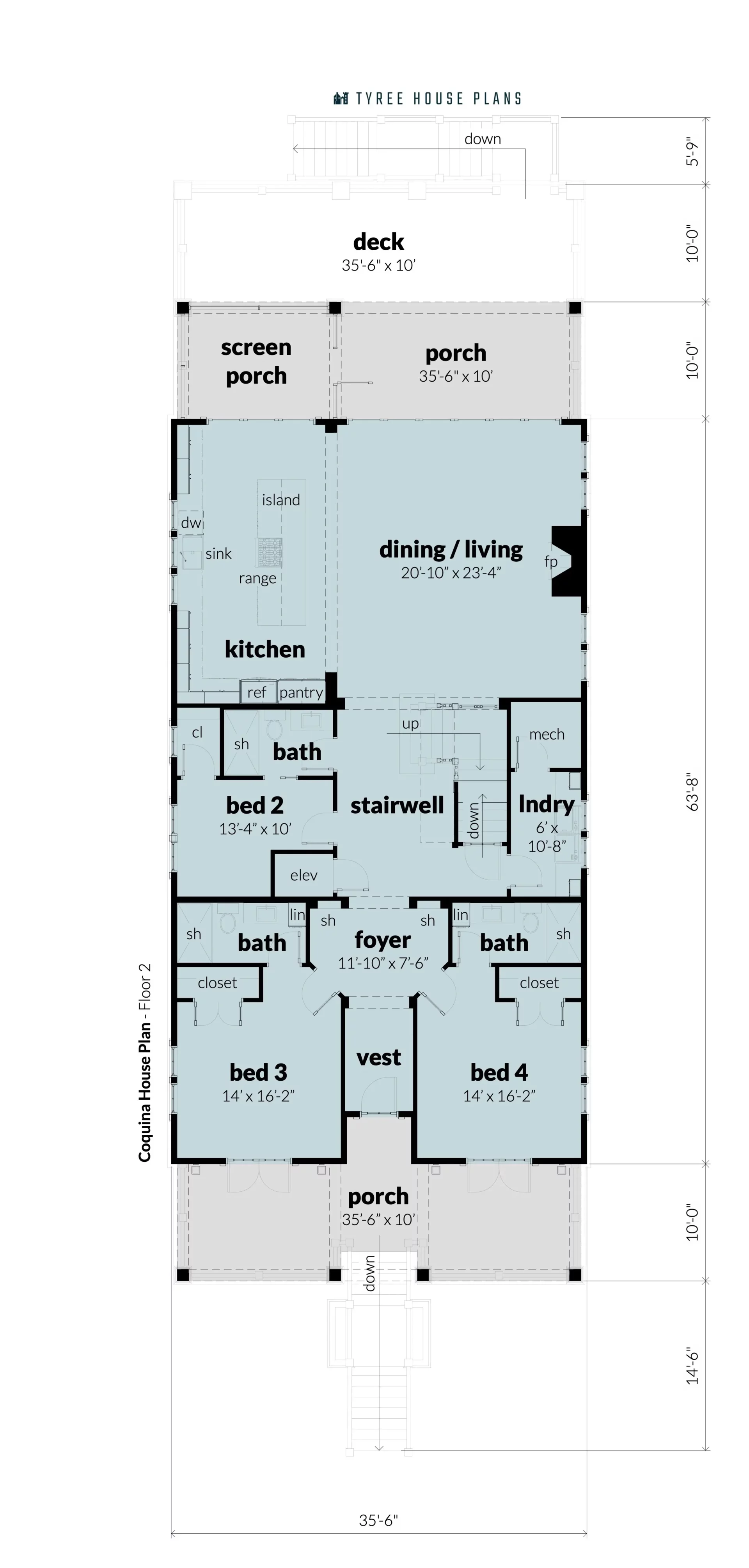 Floor 2 - Coquina by Tyree House Plans