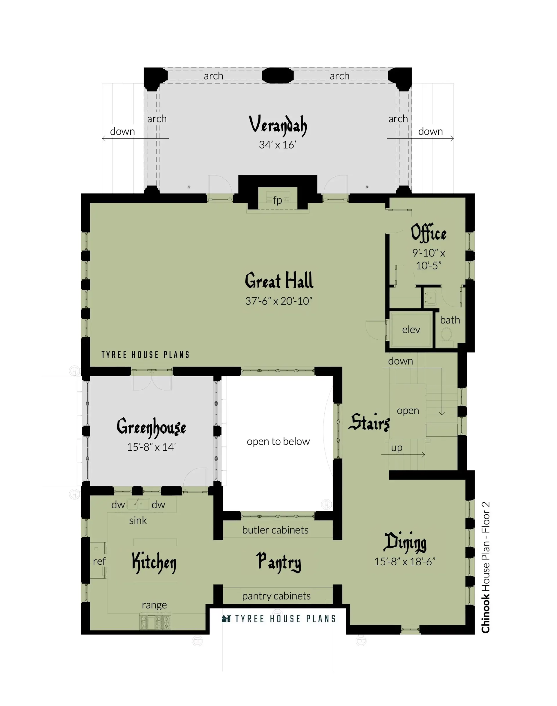 Floor 2 - Chinook Castle by Tyree House Plans