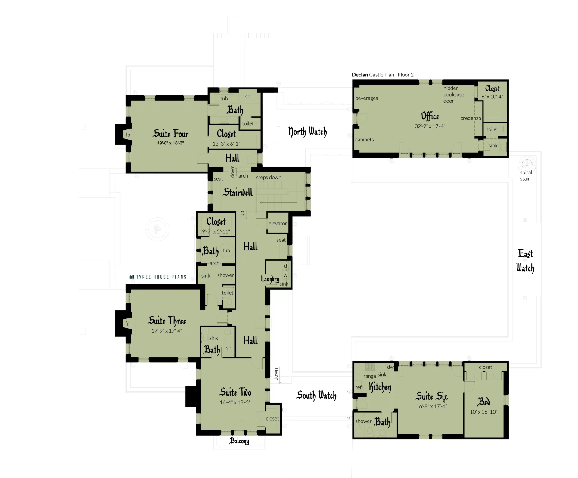 Floor 3 - Declan Castle by Tyree House Plans