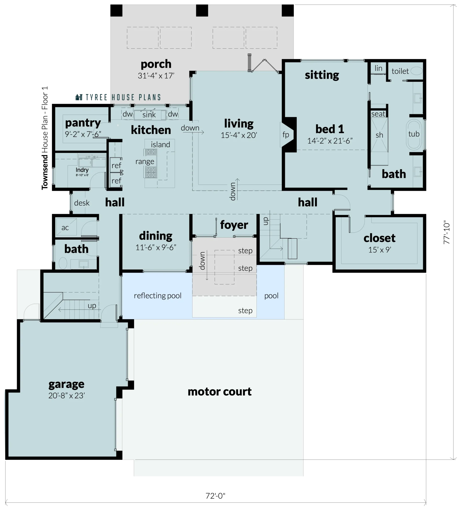 Floor 1 - Townsend by Tyree House Plans