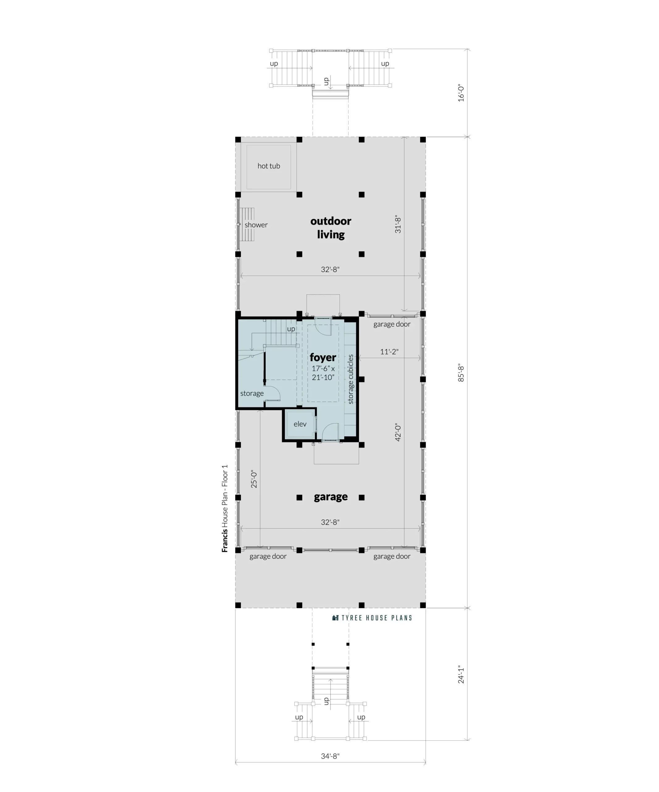 Floor 1 - Francis House Plan by Tyree House Plans