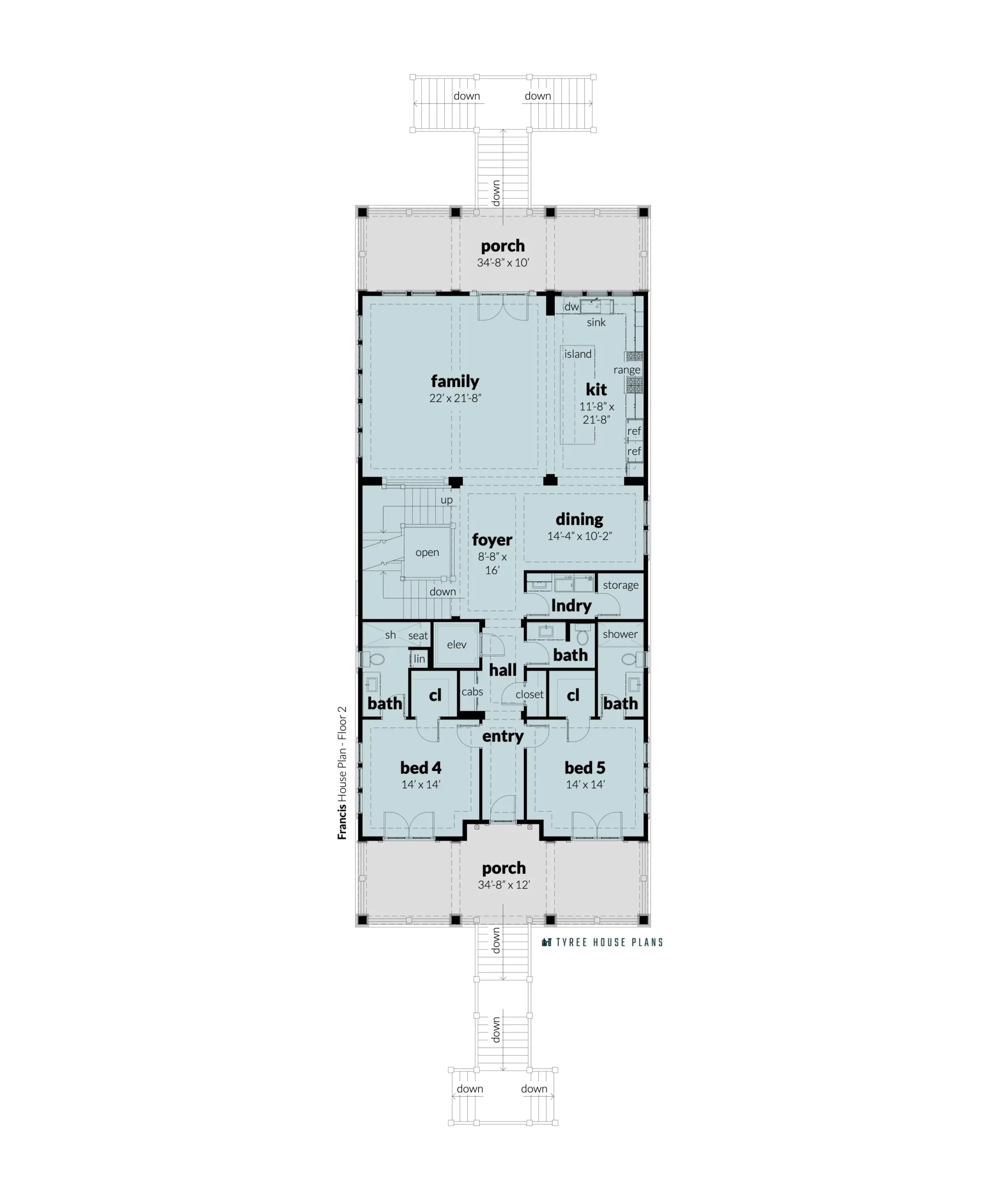Floor 2 - Francis House Plan by Tyree House Plans
