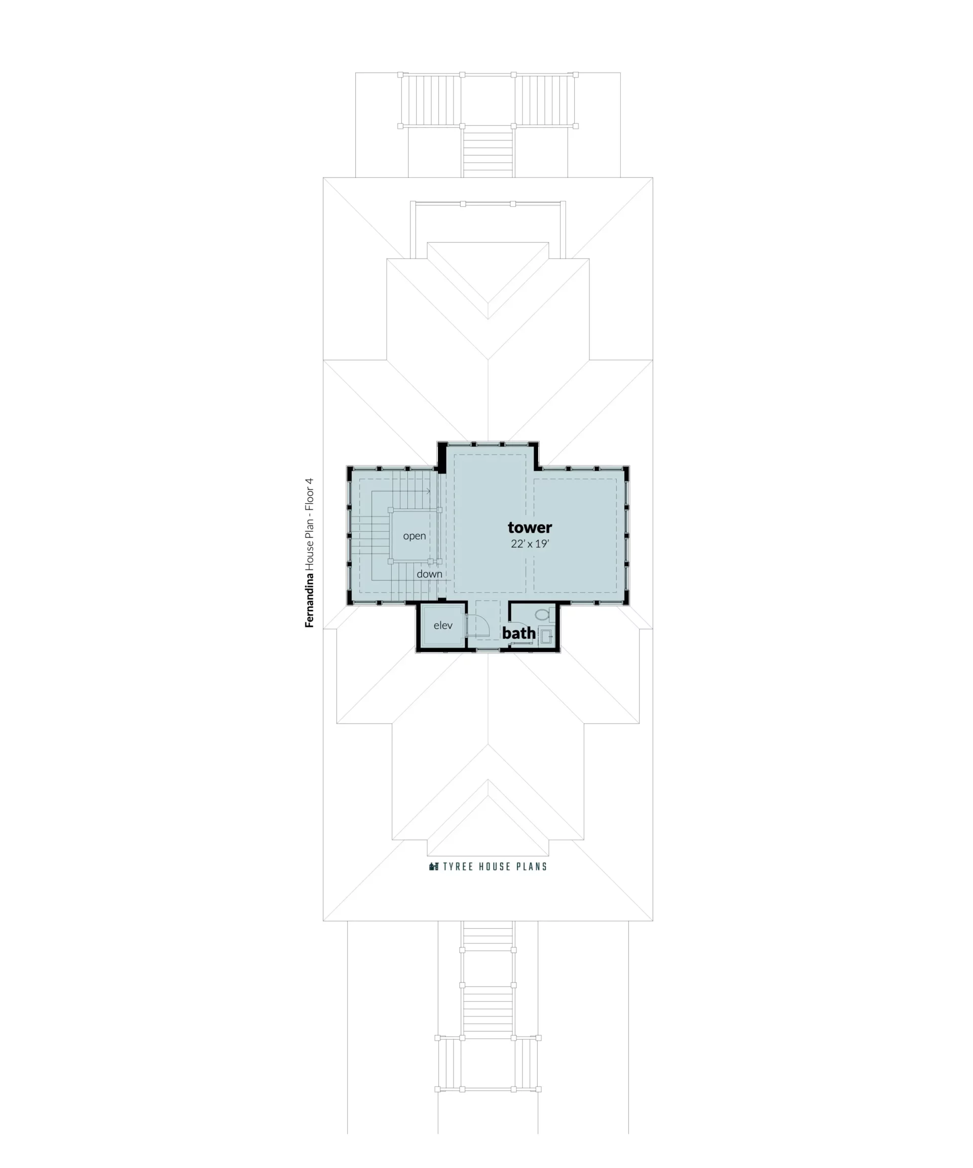 Fernandina Beach House With Fourth Floor Tower By Tyree House Plans 6532