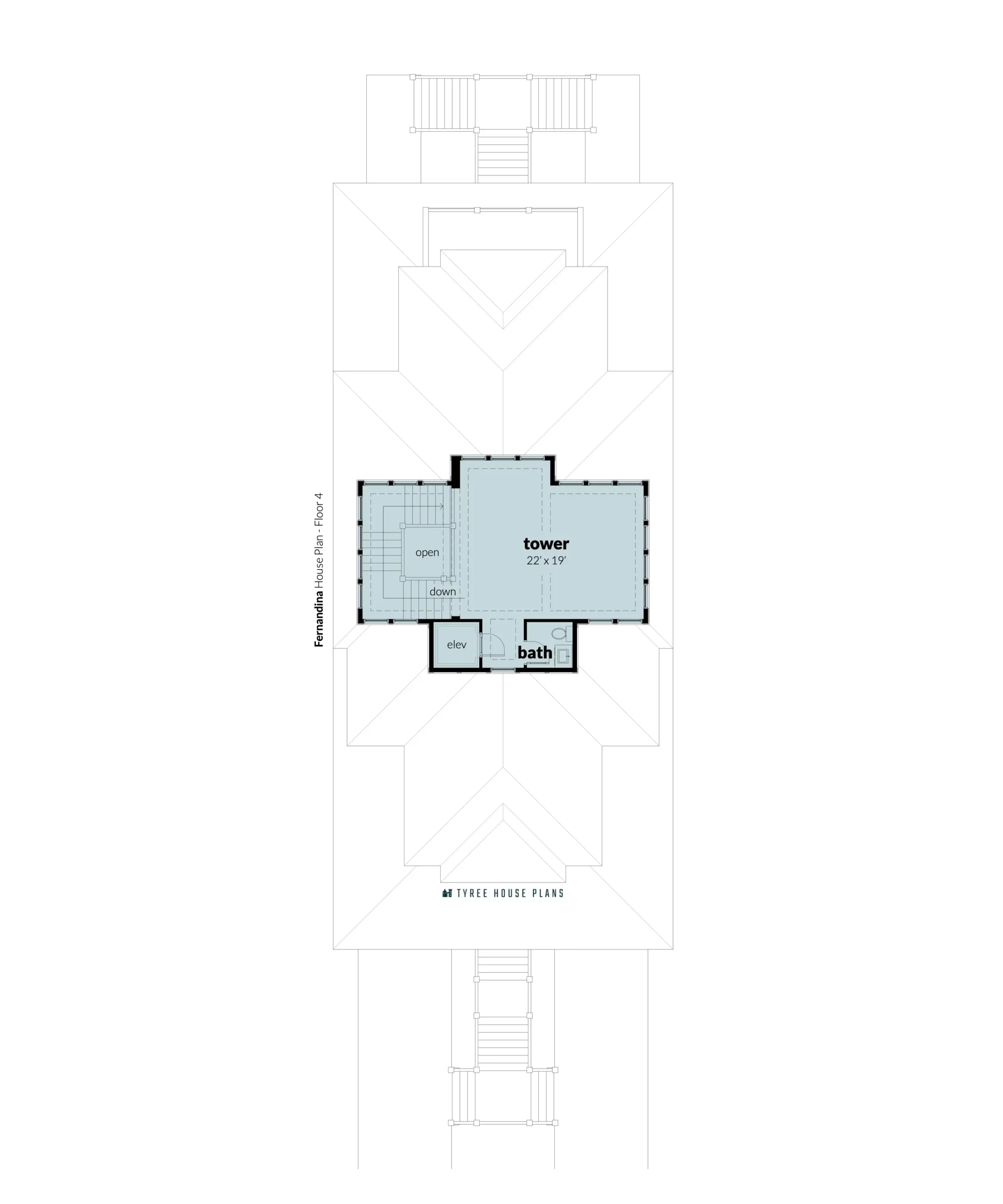 Floor 4 - Fernandina House Plan by Tyree House Plans