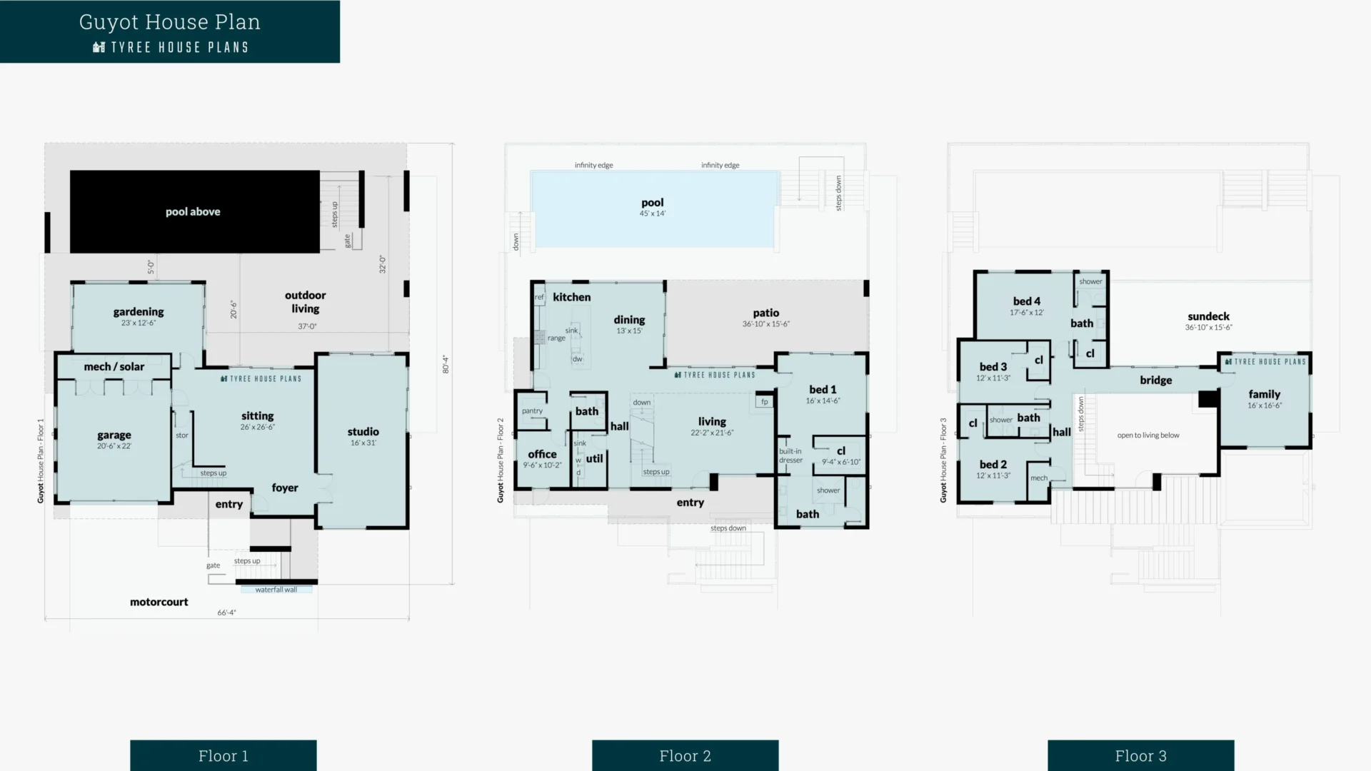 Guyot House Plan Floor Artwork by Tyree House Plans