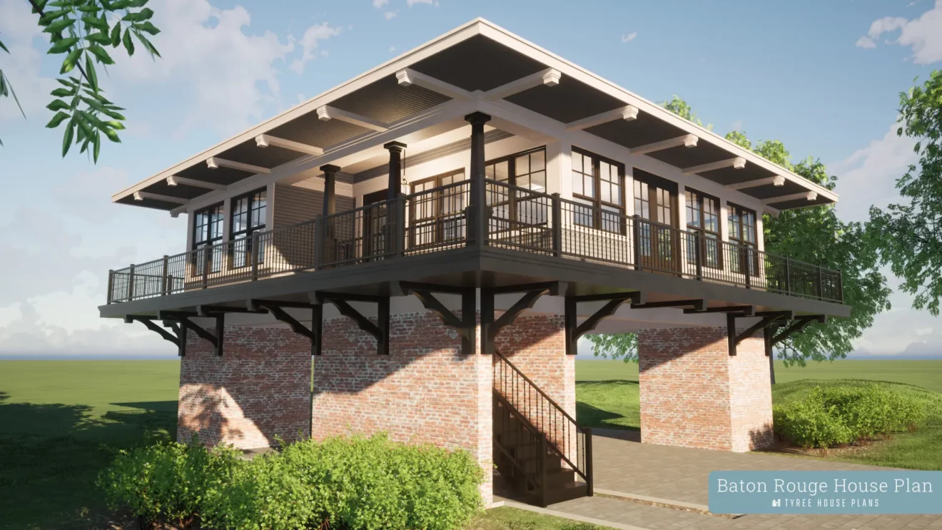 Front - Baton Rouge House Plan by Tyree House Plans