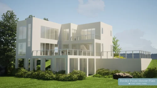 Rear - Rocky Point House Plan by Tyree House Plans