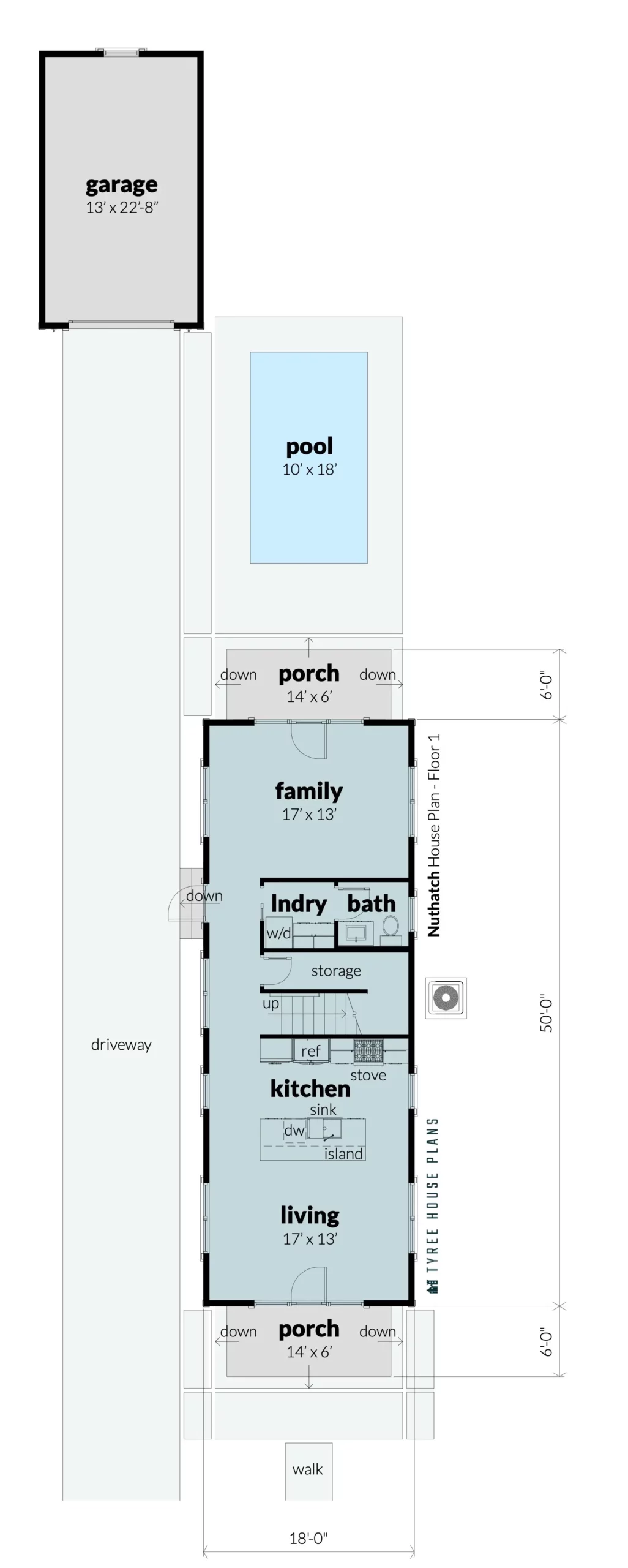 Floor 1 - Nuthatch by Tyree House Plans