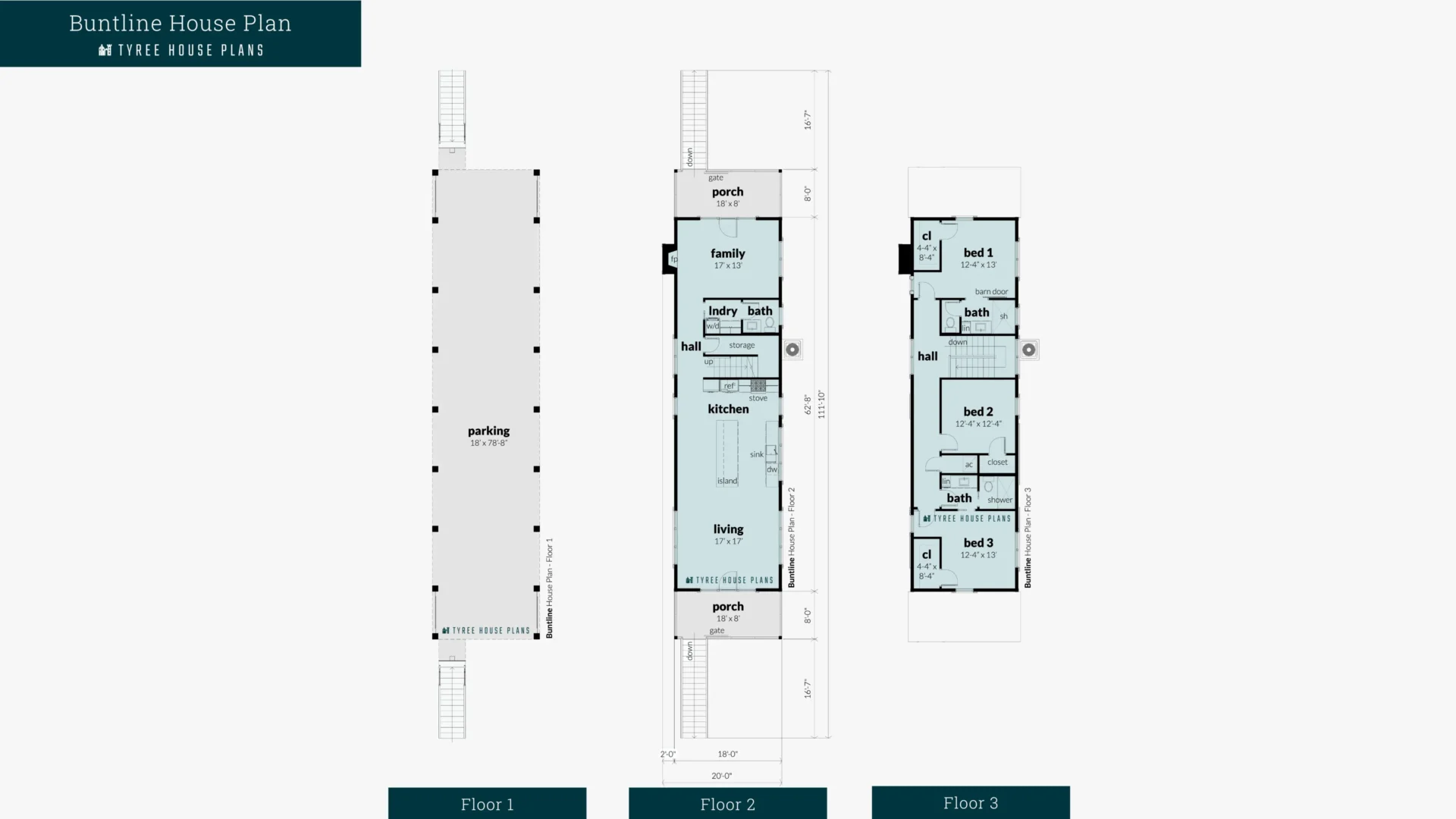 Buntline House Plan Floor Artwork by Tyree House Plans