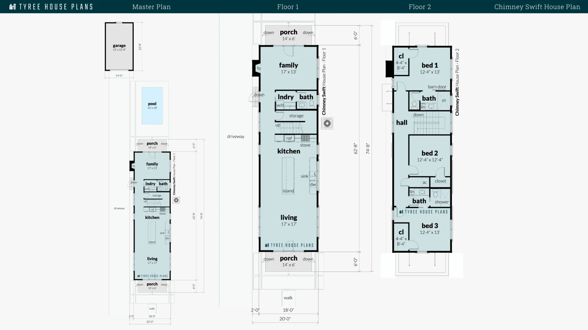 Chimney Swift House Plan Floor Artwork by Tyree House Plans