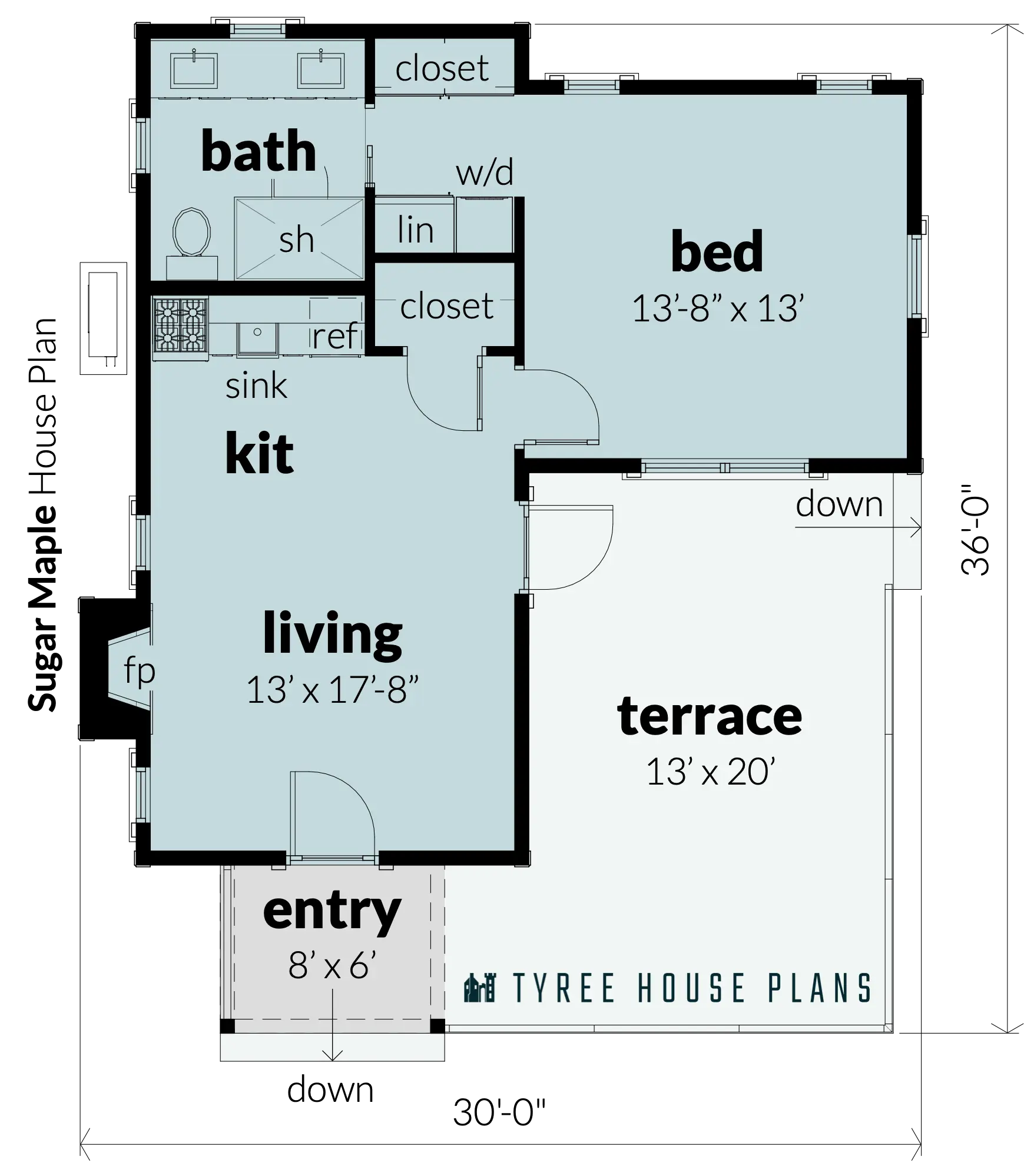 Floor - Sugar Maple by Tyree House Plans