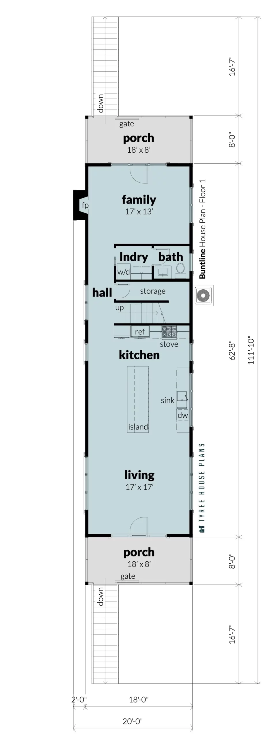 Floor 1 - Buntline by Tyree House Plans