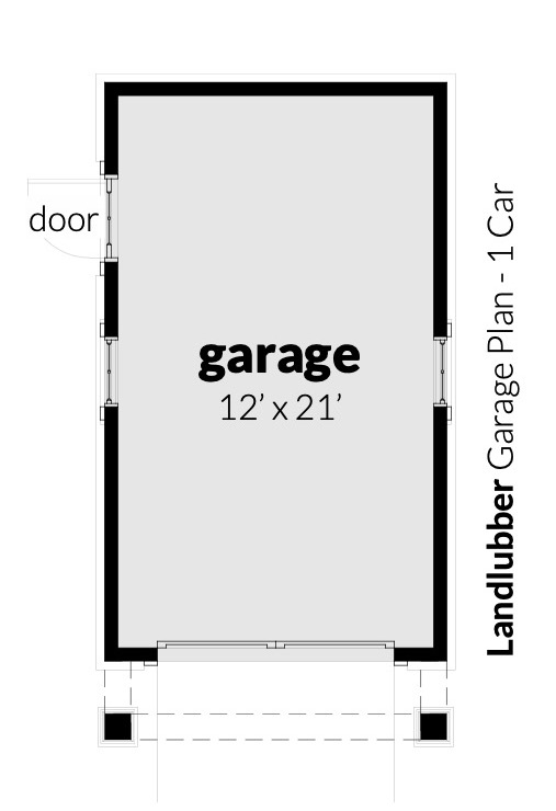Landlubber Garage Plan-1 Car