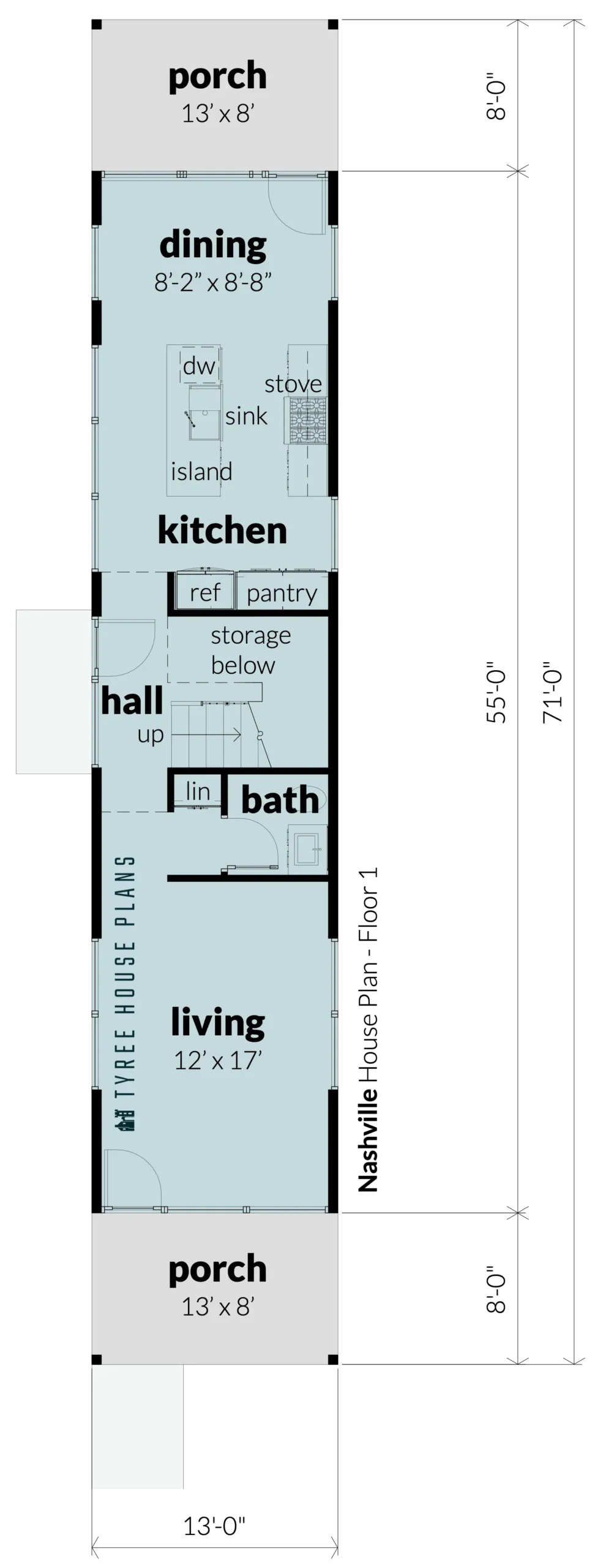 Floor 1 - Nashville by Tyree House Plans