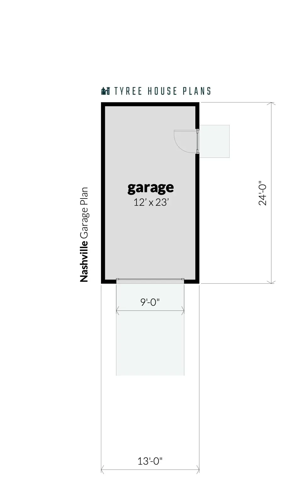 Floor - Nashville Garage Plan by Tyree House Plans