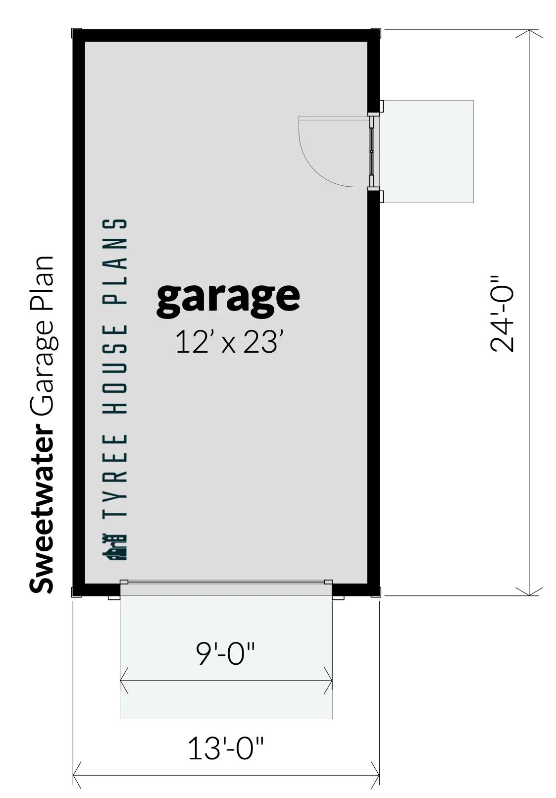 Floor - Sweetwater Garage by Tyree House Plans