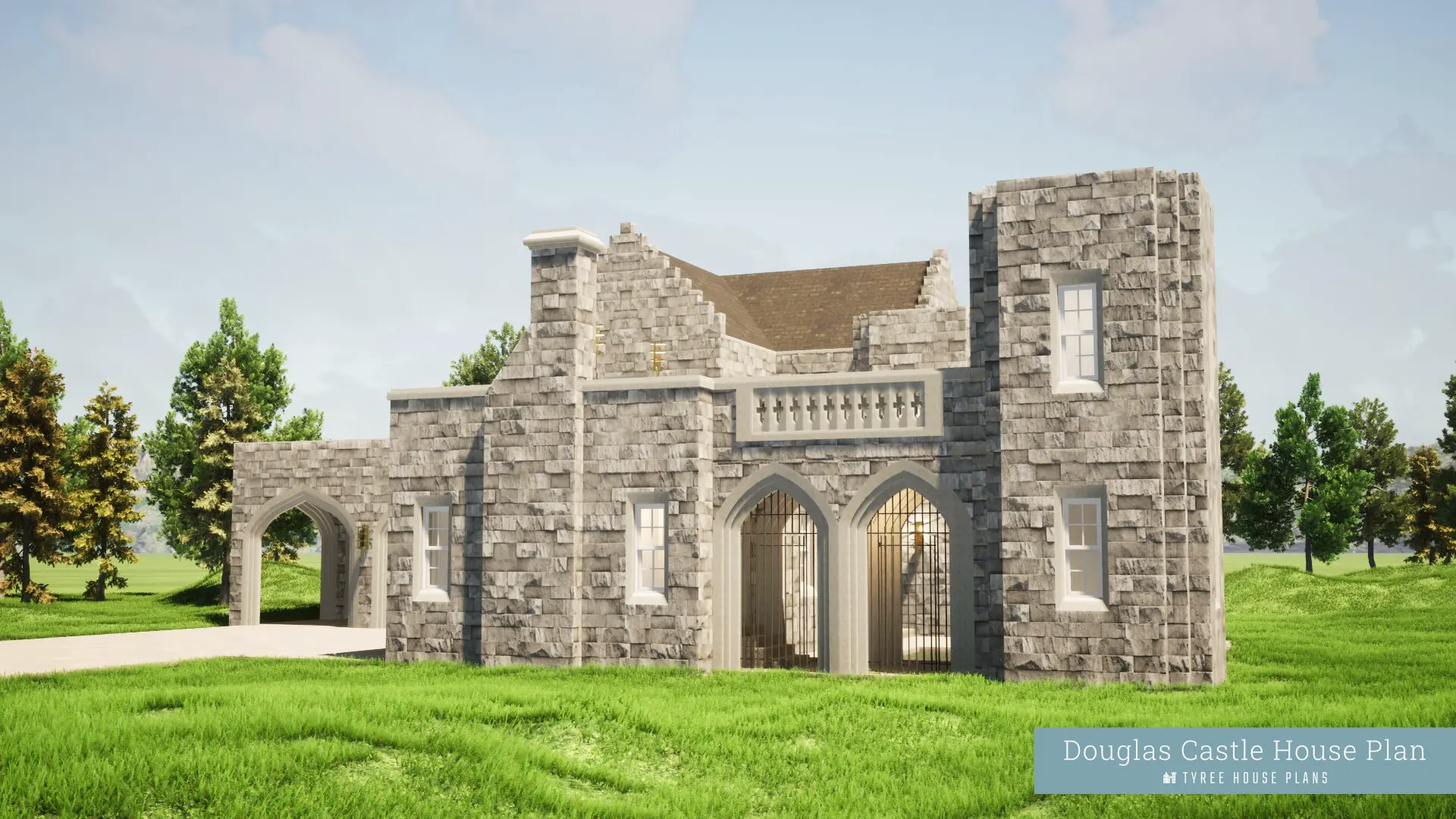 Front - Douglas Castle by Tyree House Plans