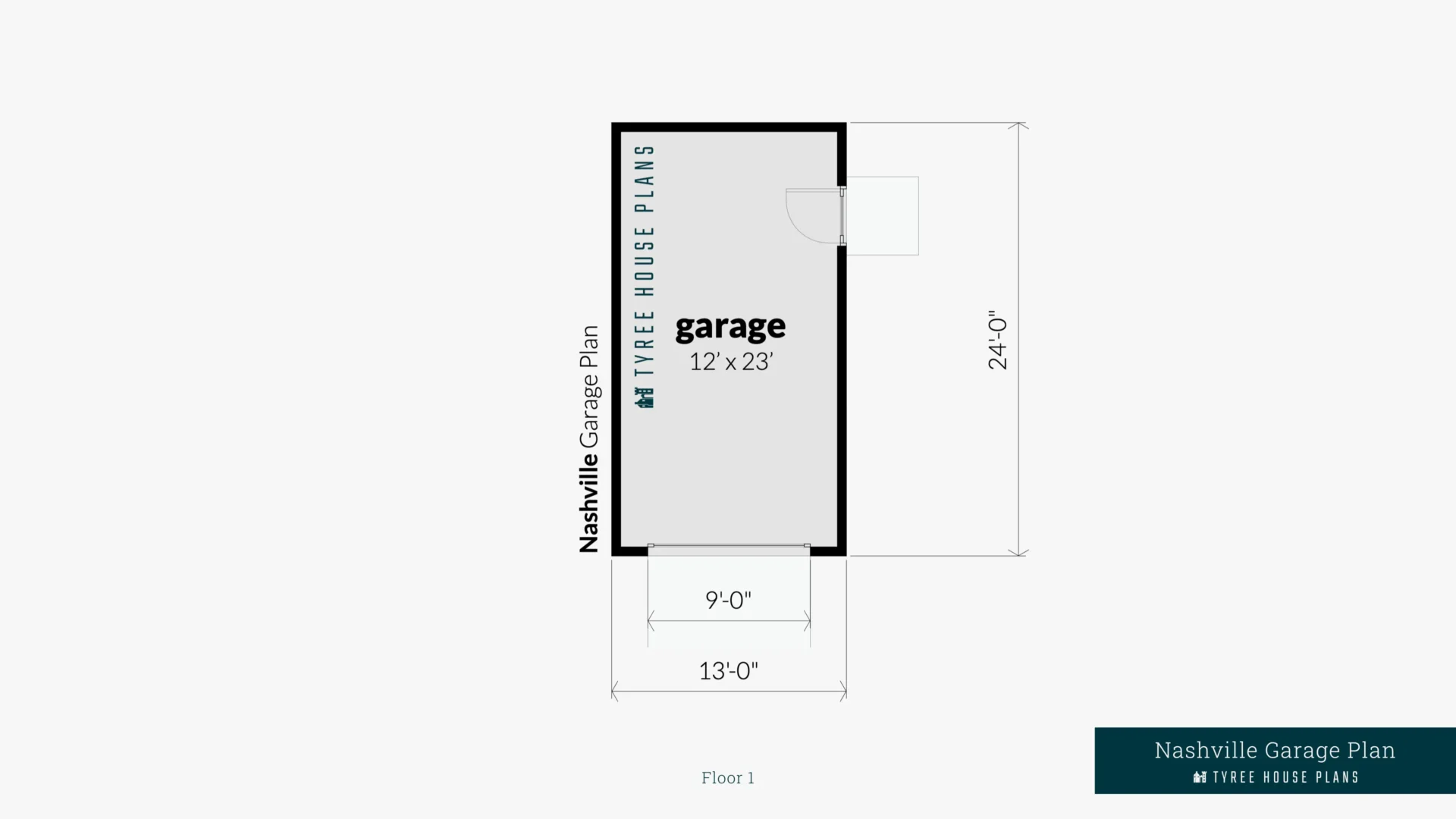 Nashville Garage Plan Floor Artwork by Tyree House Plans