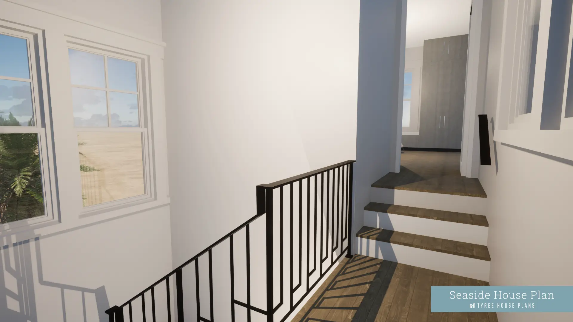 Stairwell 2 - Seaside House Plan by Tyree House Plans.