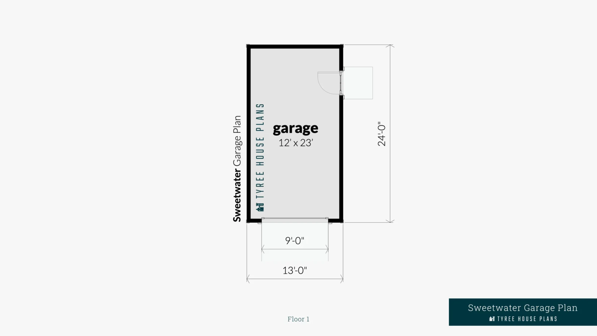 Sweetwater Garage Plan Floor Artwork by Tyree House Plans