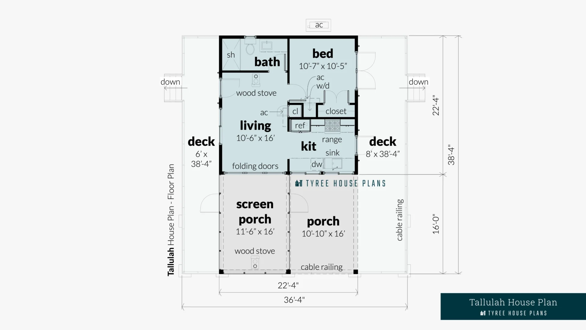 Tallulah House Plan Floor Artwork by Tyree House Plans