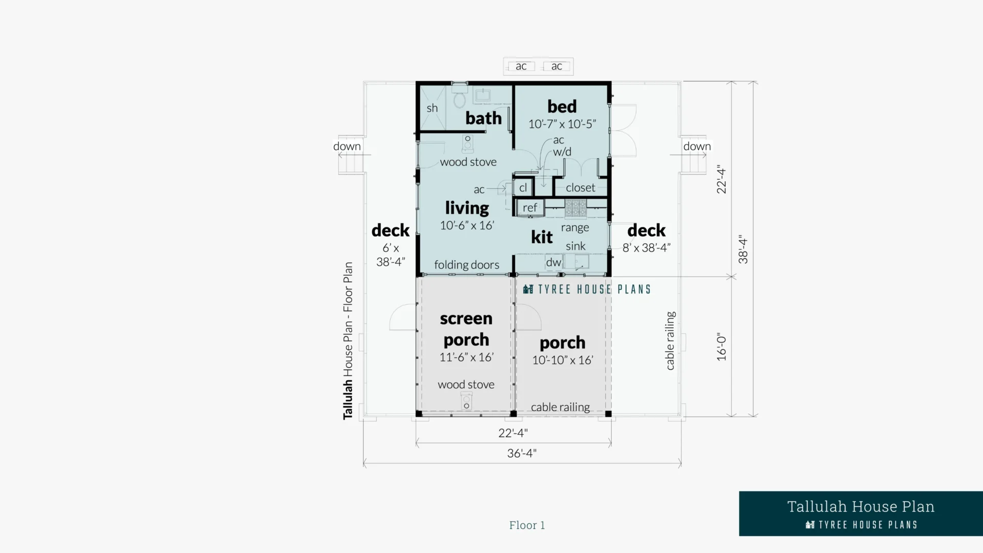 Tallulah House Plan Floor Artwork by Tyree House Plans