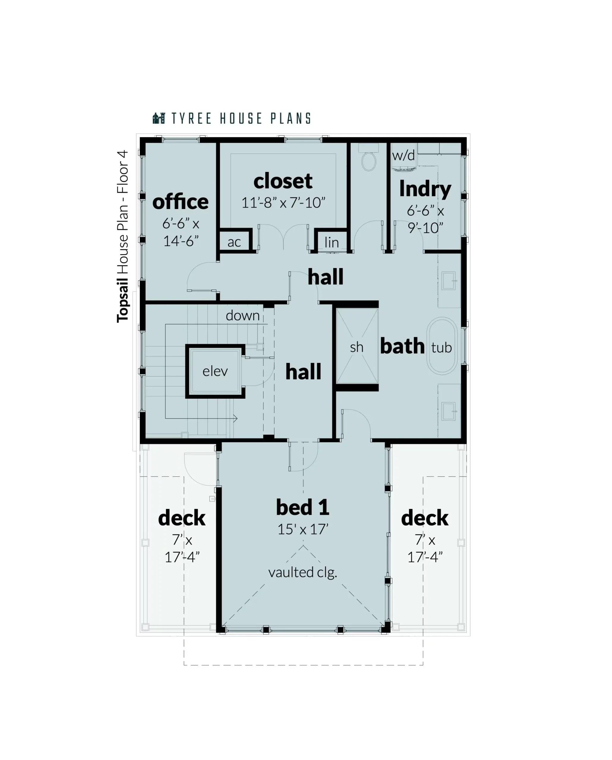 Floor 4 - Topsail by Tyree House Plans