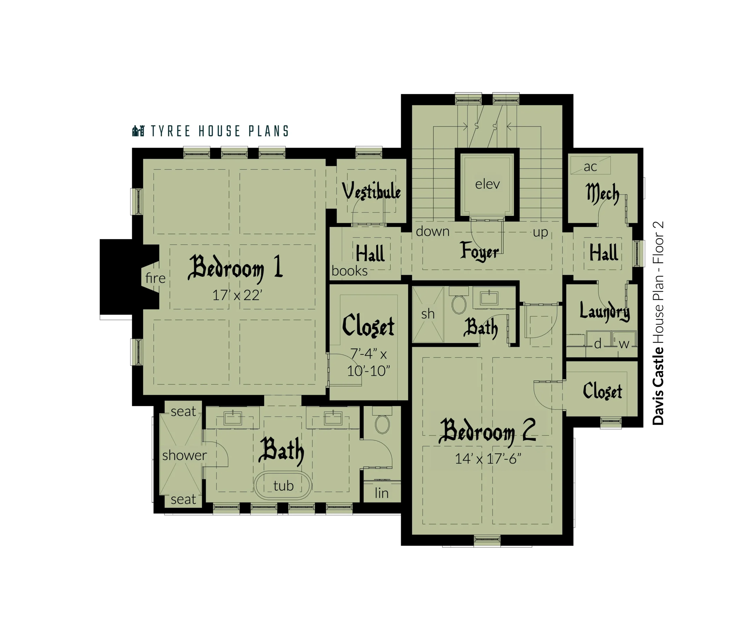 Floor 2- Davis Castle by Tyree House Plans