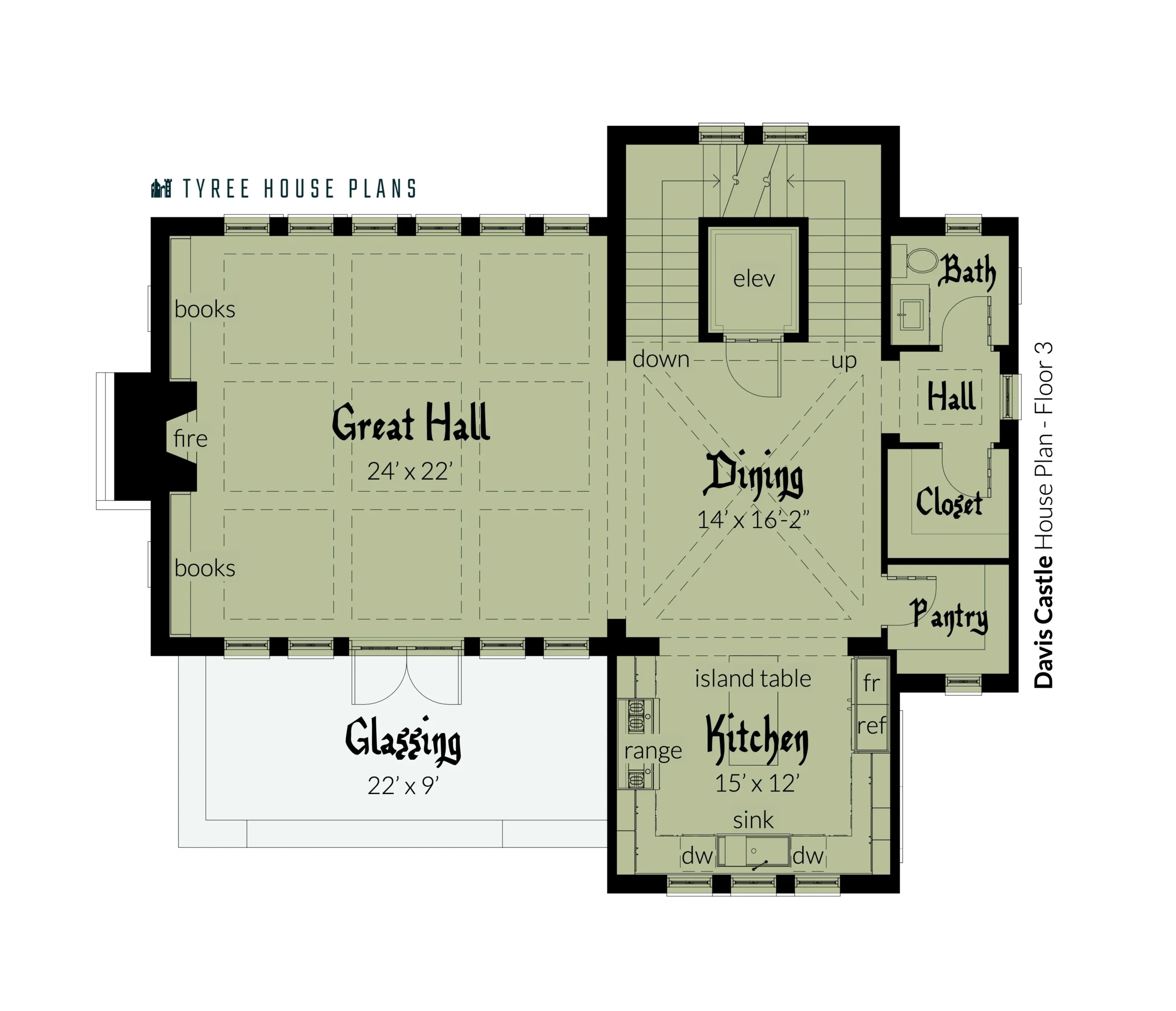 Floor 3 - Davis Castle by Tyree House Plans