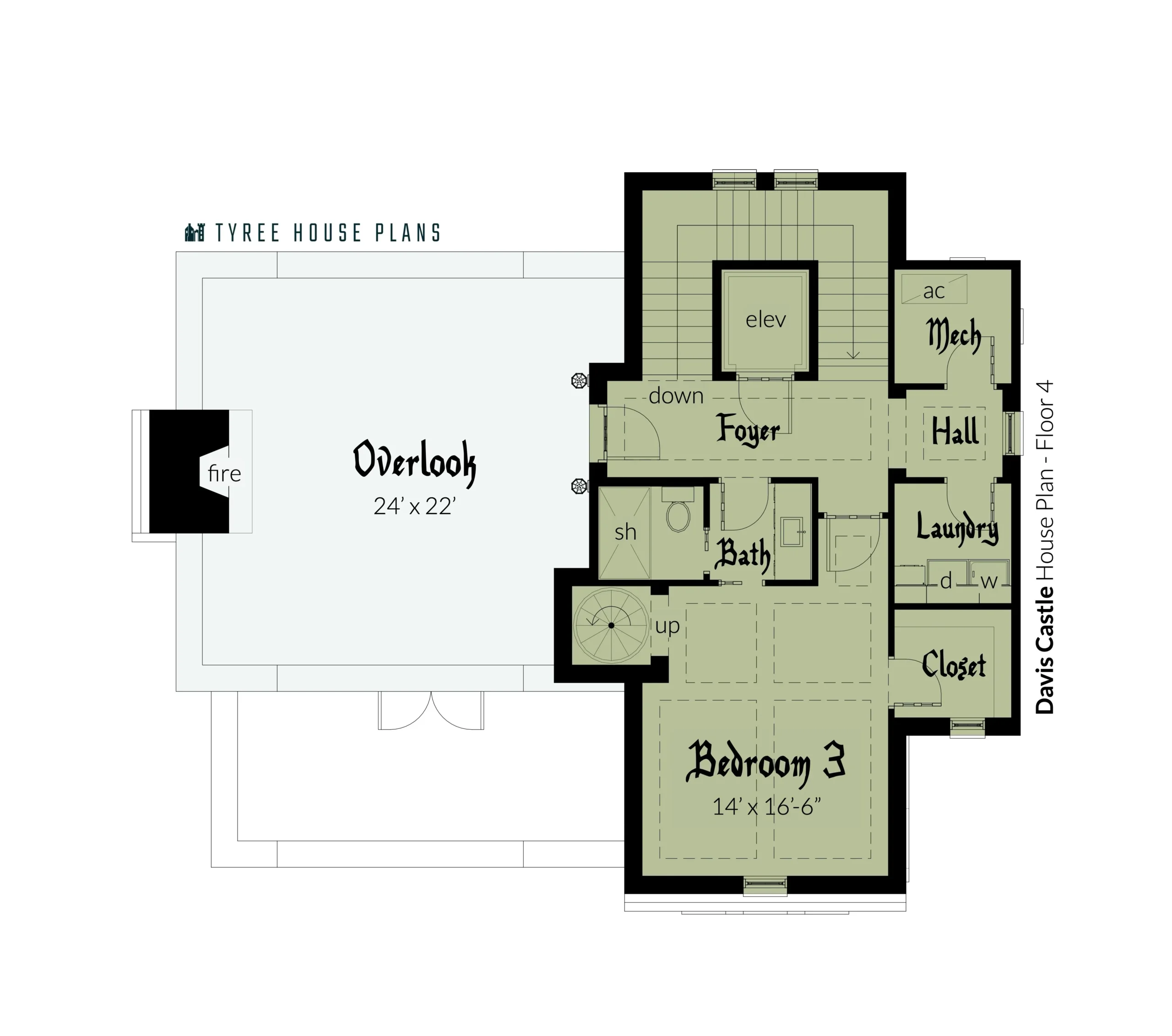 Floor 4 - Davis Castle by Tyree House Plans