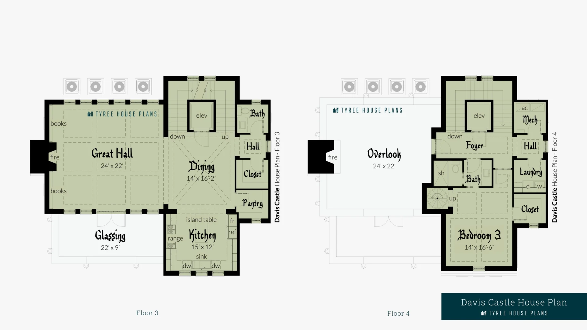 Davis Castle. Tower Castle Plan with Three Suites. - Image 5