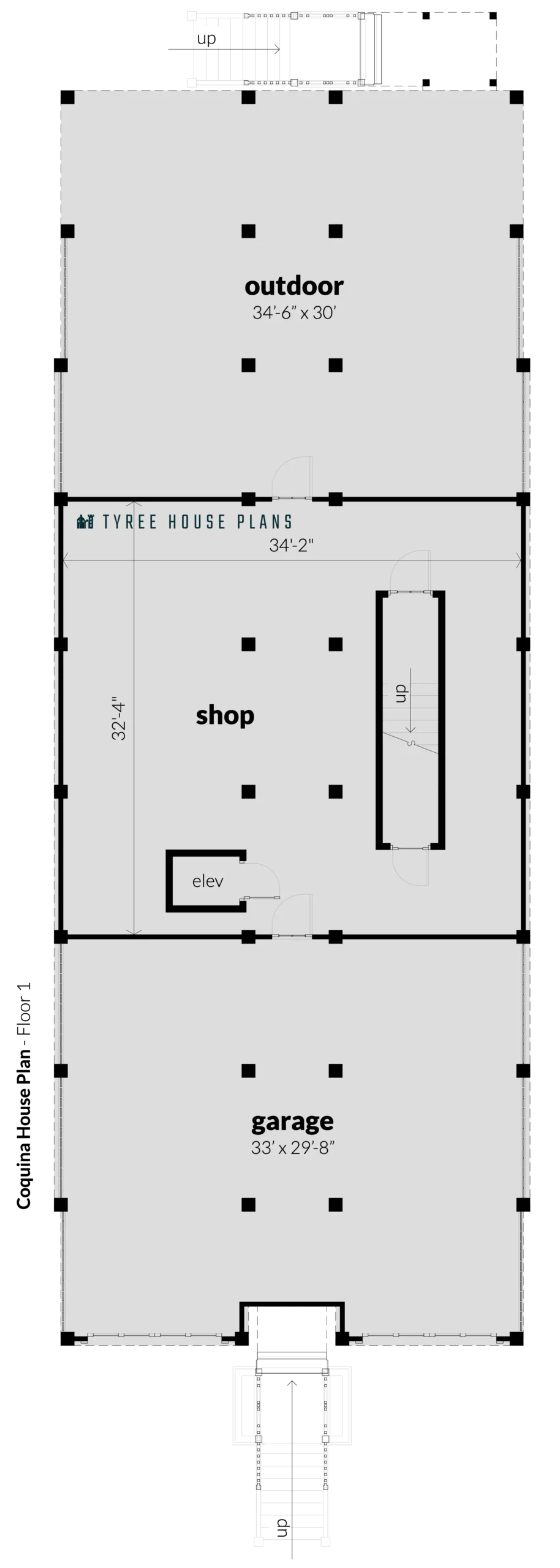 Floor 1 - Coquina by Tyree House Plans