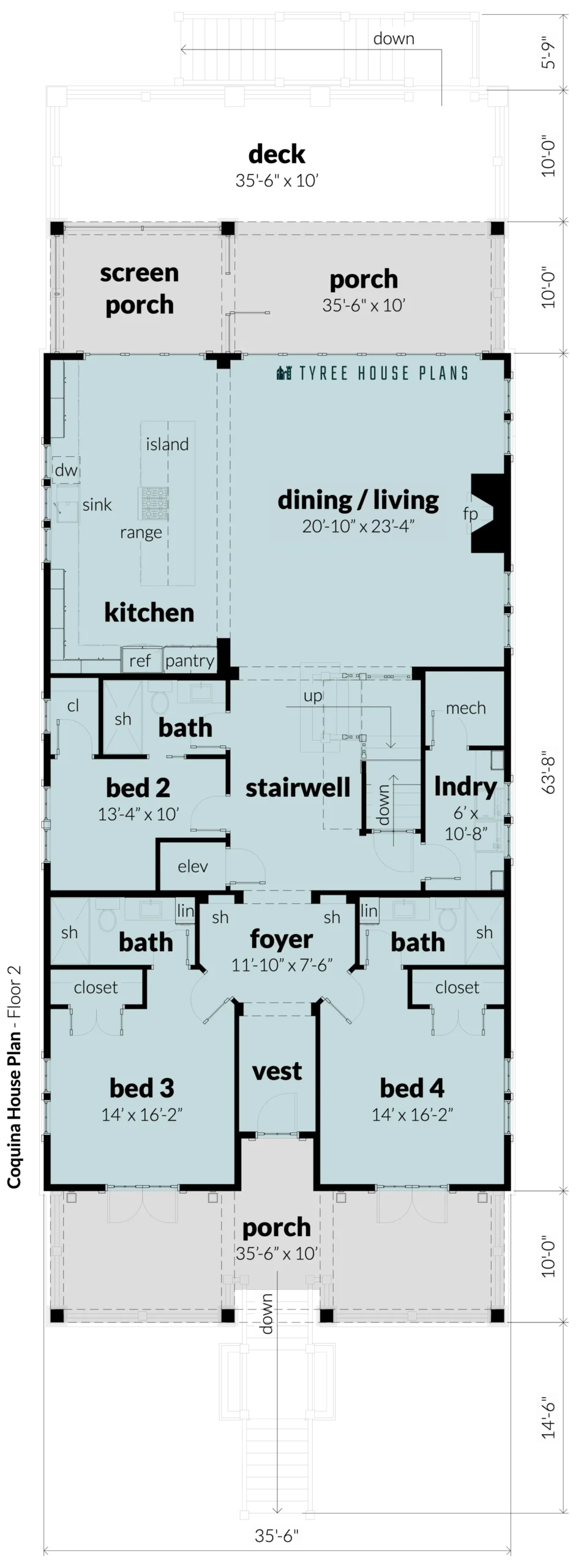 Floor 2 - Coquina by Tyree House Plans