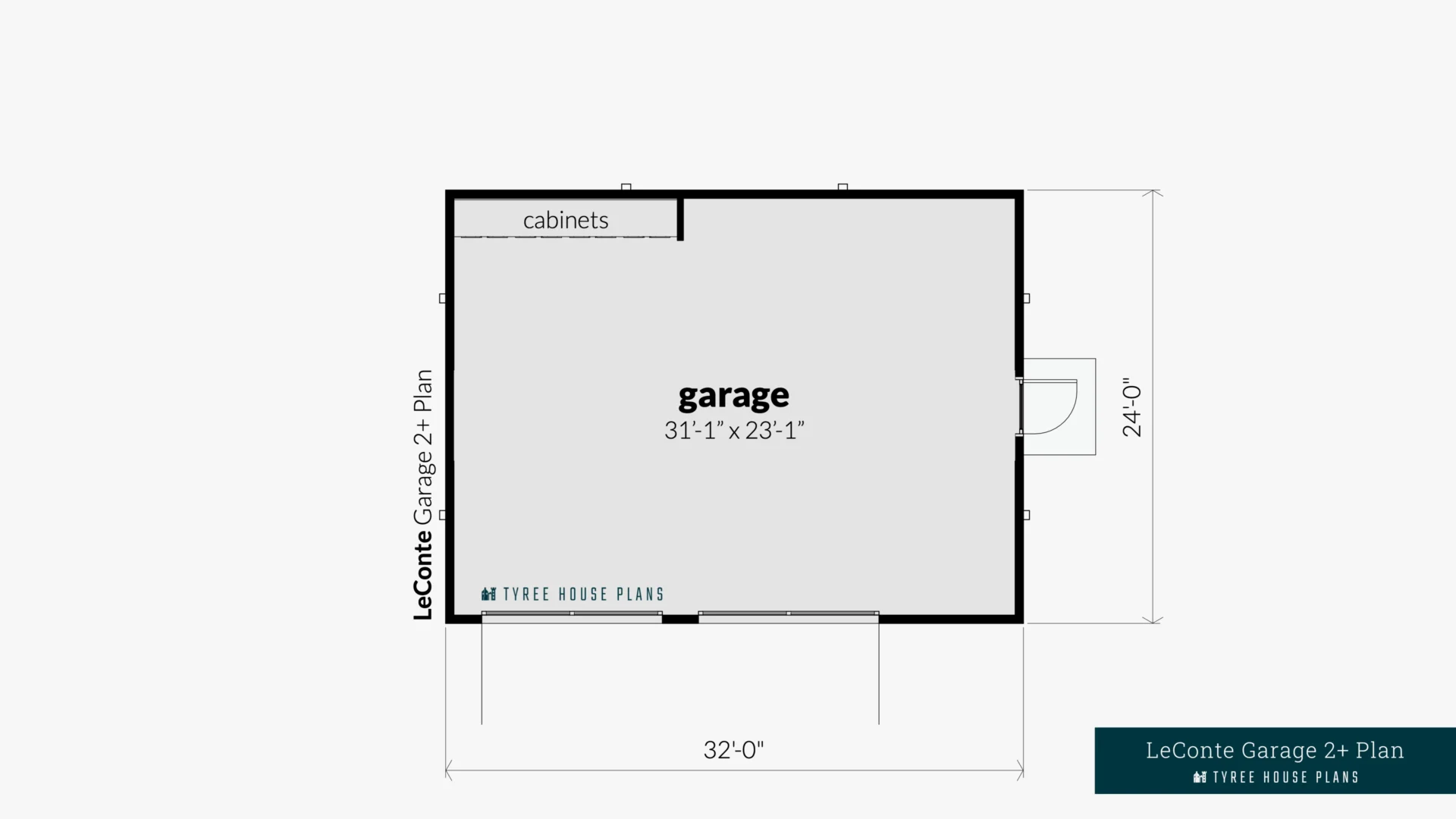 LeConte Garage 2+ Plan - Floor Artwork by Tyree House Plans