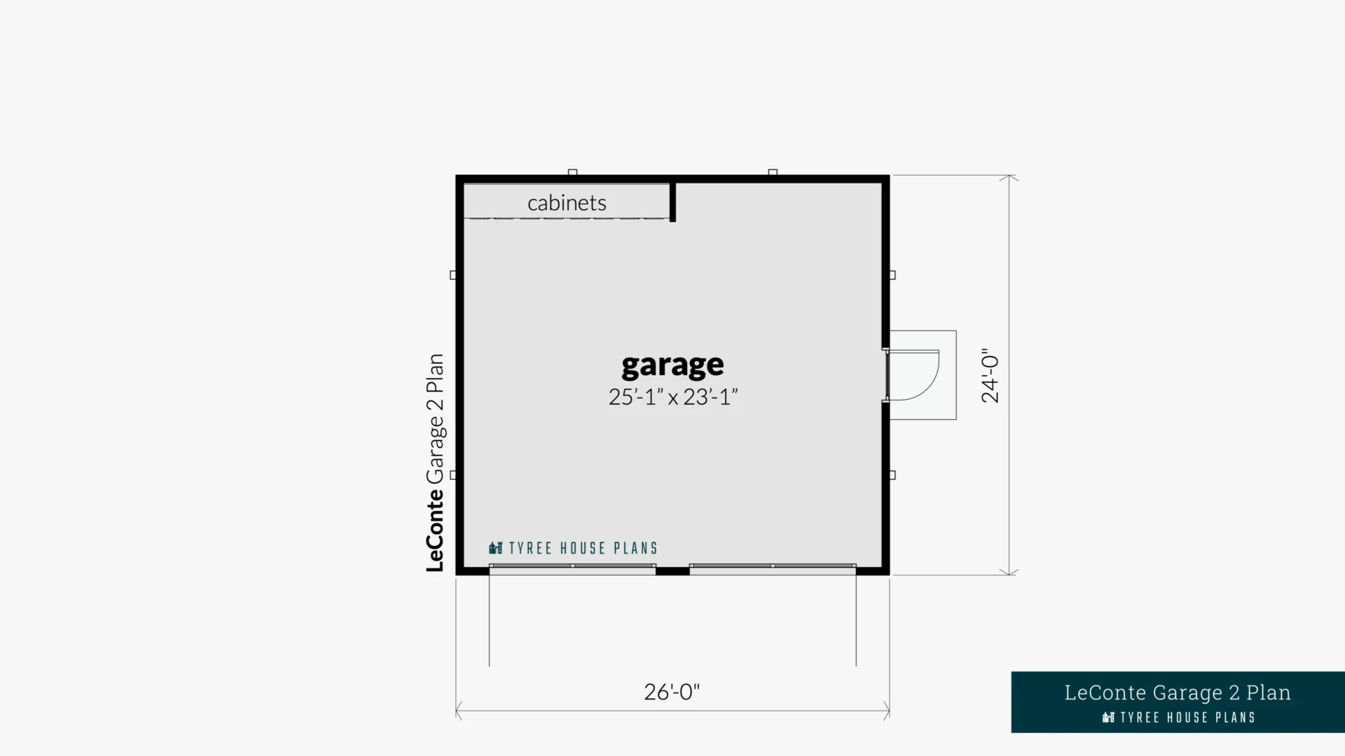 LeConte Garage 2 Plan - Floor Artwork by Tyree House Plans