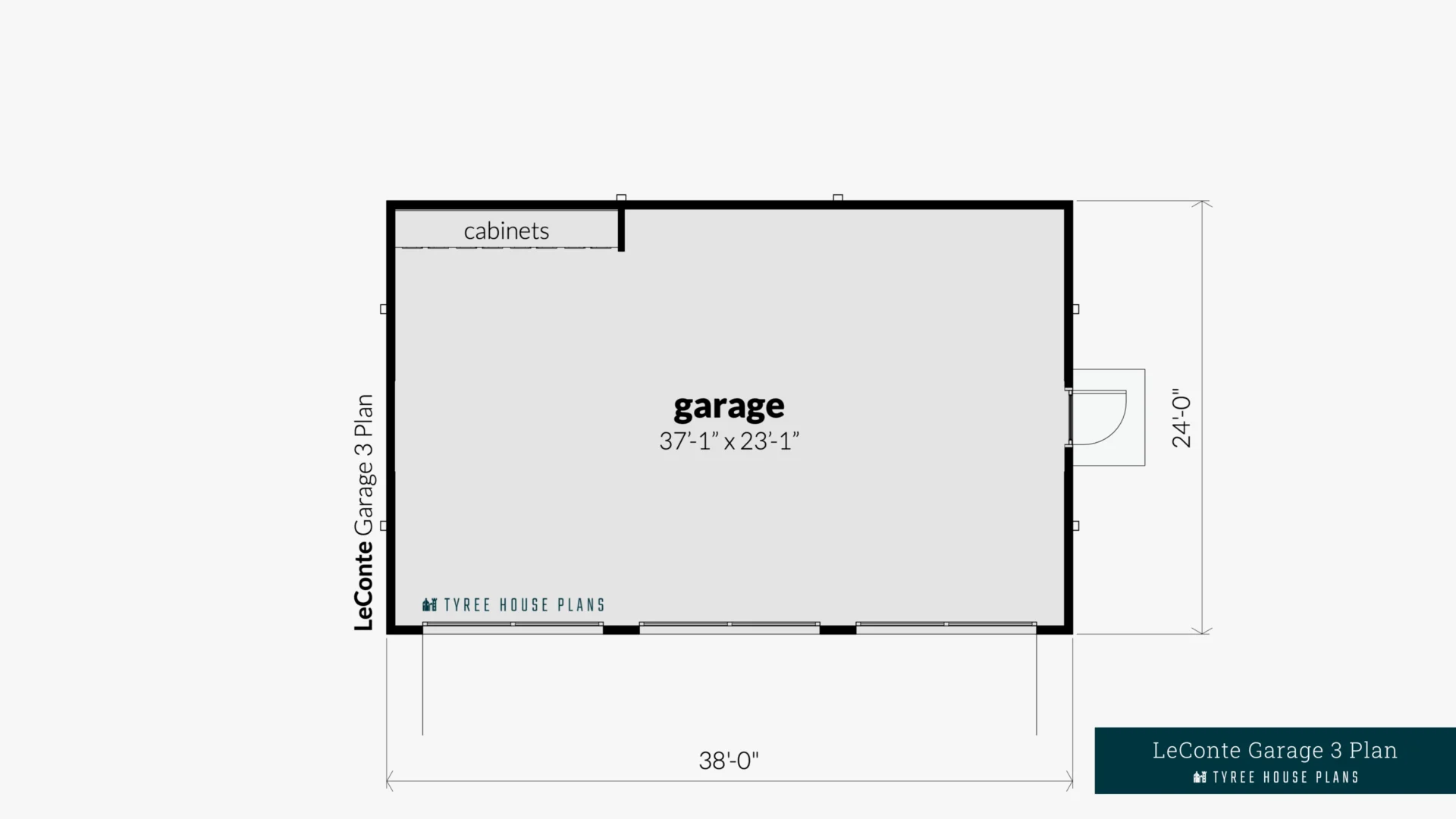 LeConte Garage 3 Plan - Floor Artwork by Tyree House Plans