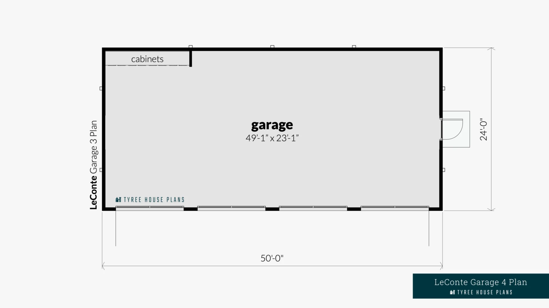 LeConte Garage 4 Plan - Floor Artwork by Tyree House Plans