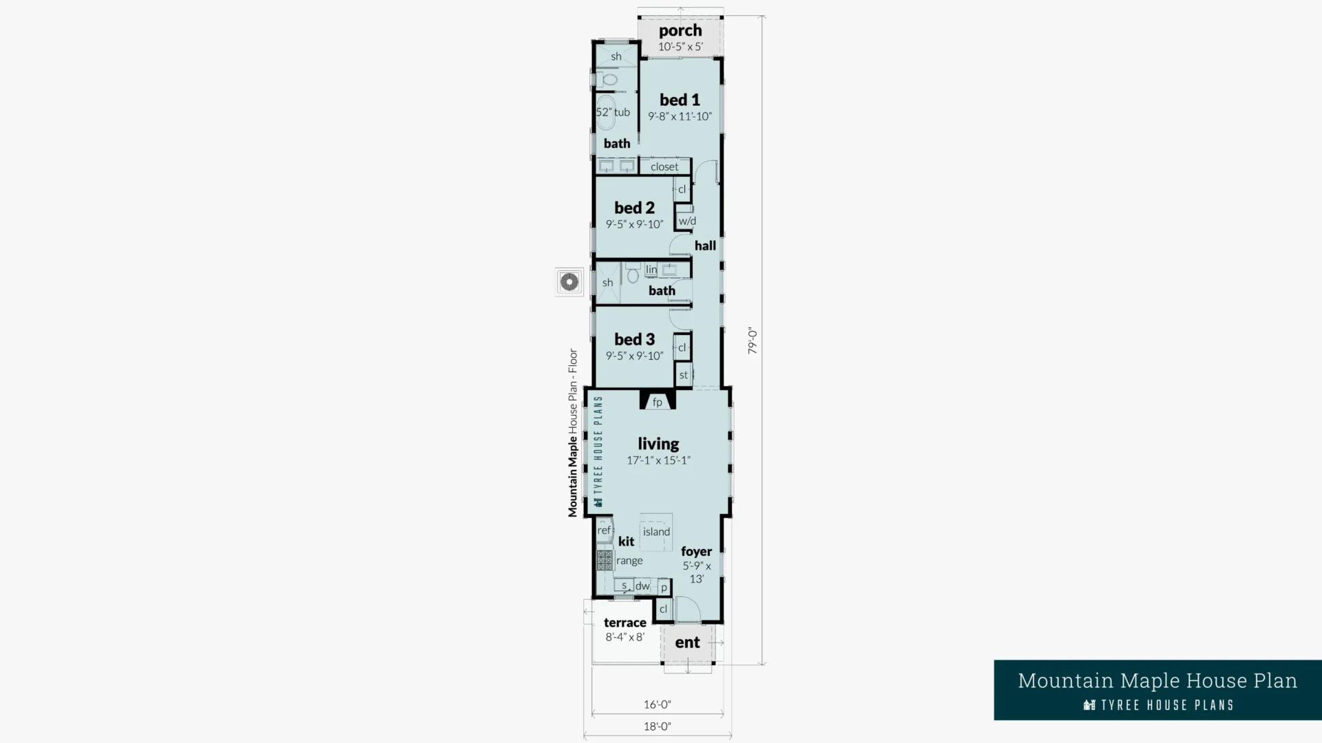 Mountain Maple House Plan Floor Artwork by Tyree House Plans