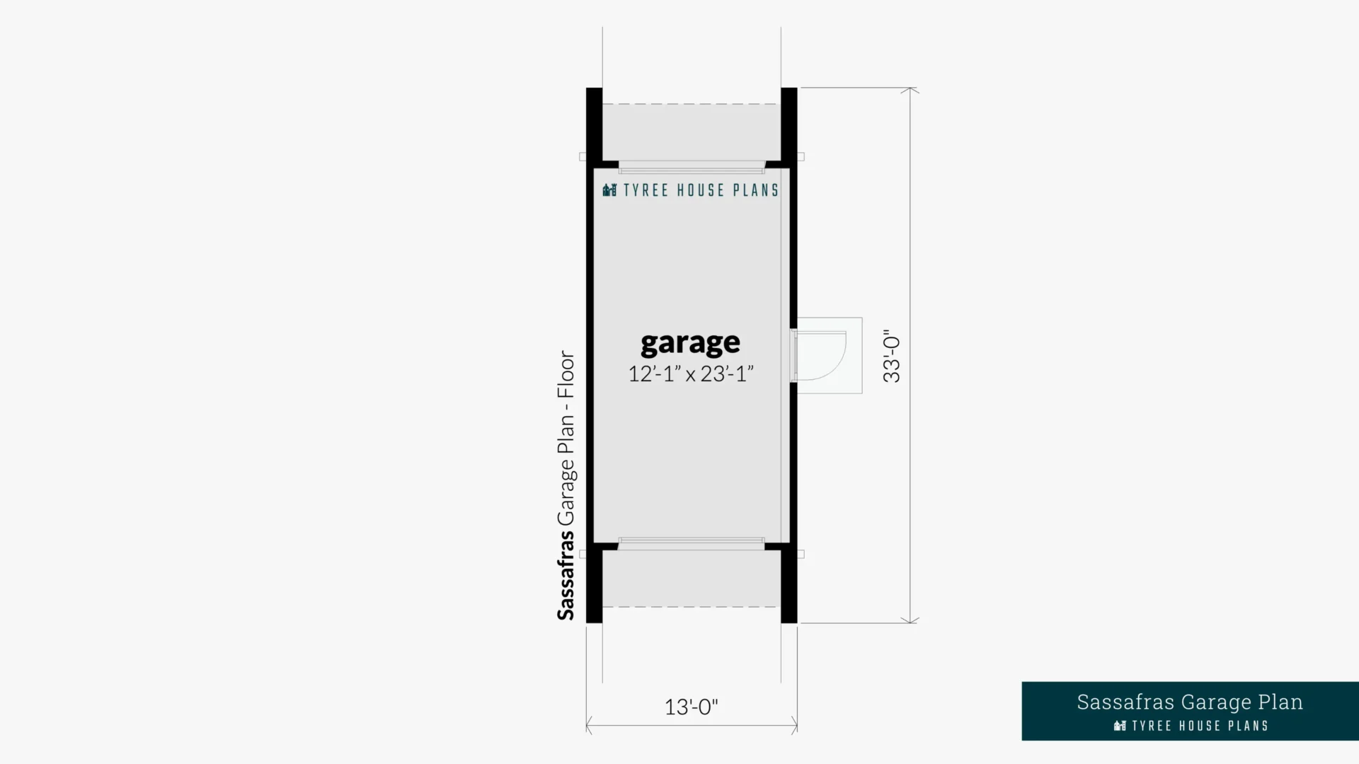 Sassafras Garage Plan - Floor Artwork by Tyree House Plans