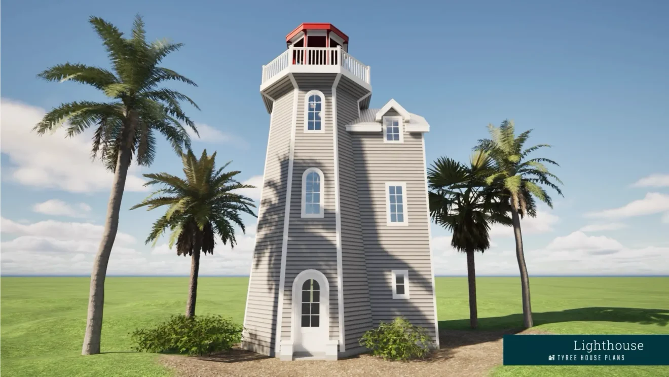 Front - Customized Lighthouse in Texas. Tyree House Plans.