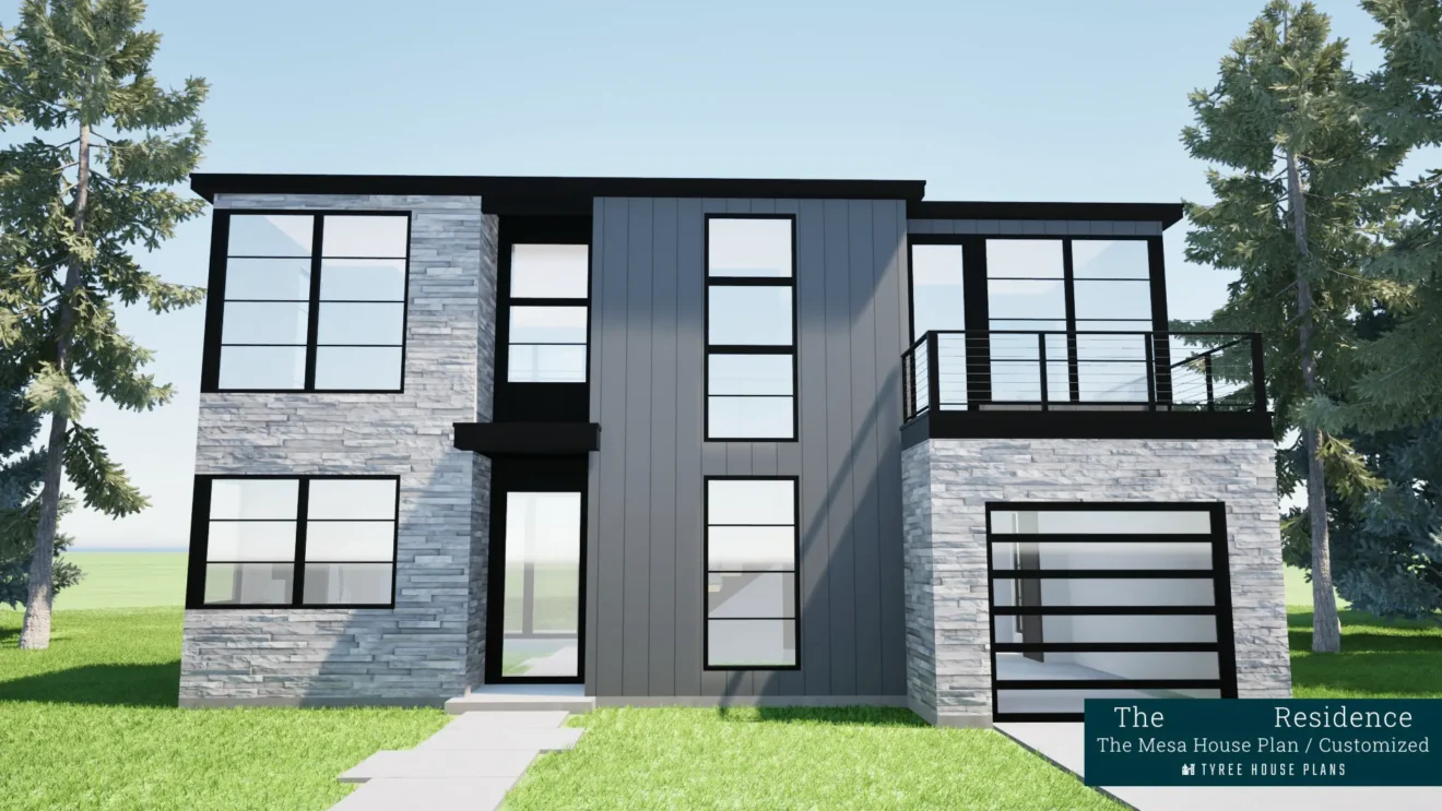 Front - Customized Mesa in Colorado. Tyree House Plans