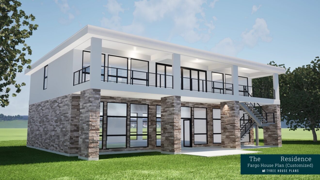 Front Left - Customized Fargo in Ponte Vedra Beach, Florida. Tyree House Plans.