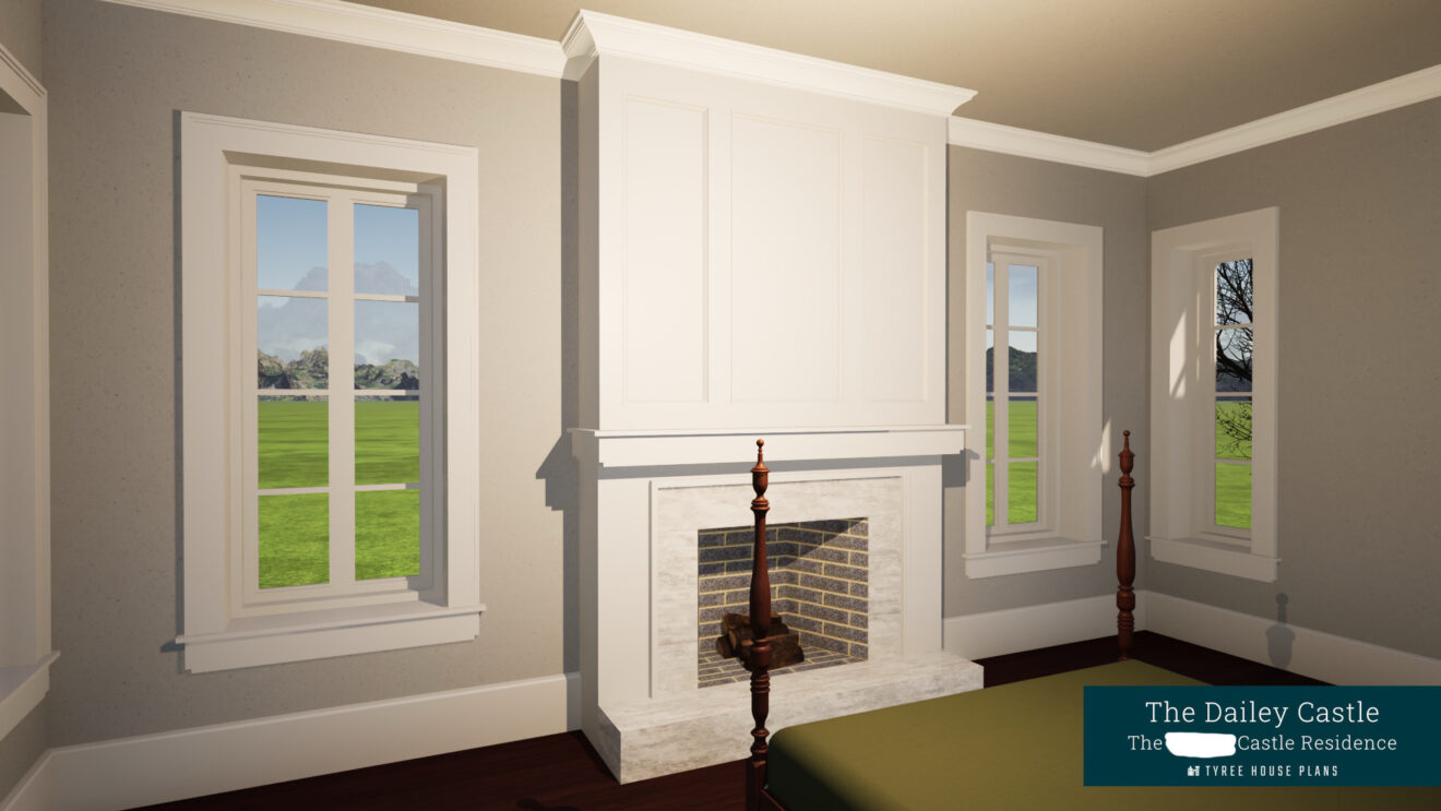 Master 2 - Customized Dailey Castle in New York. Tyree House Plans.