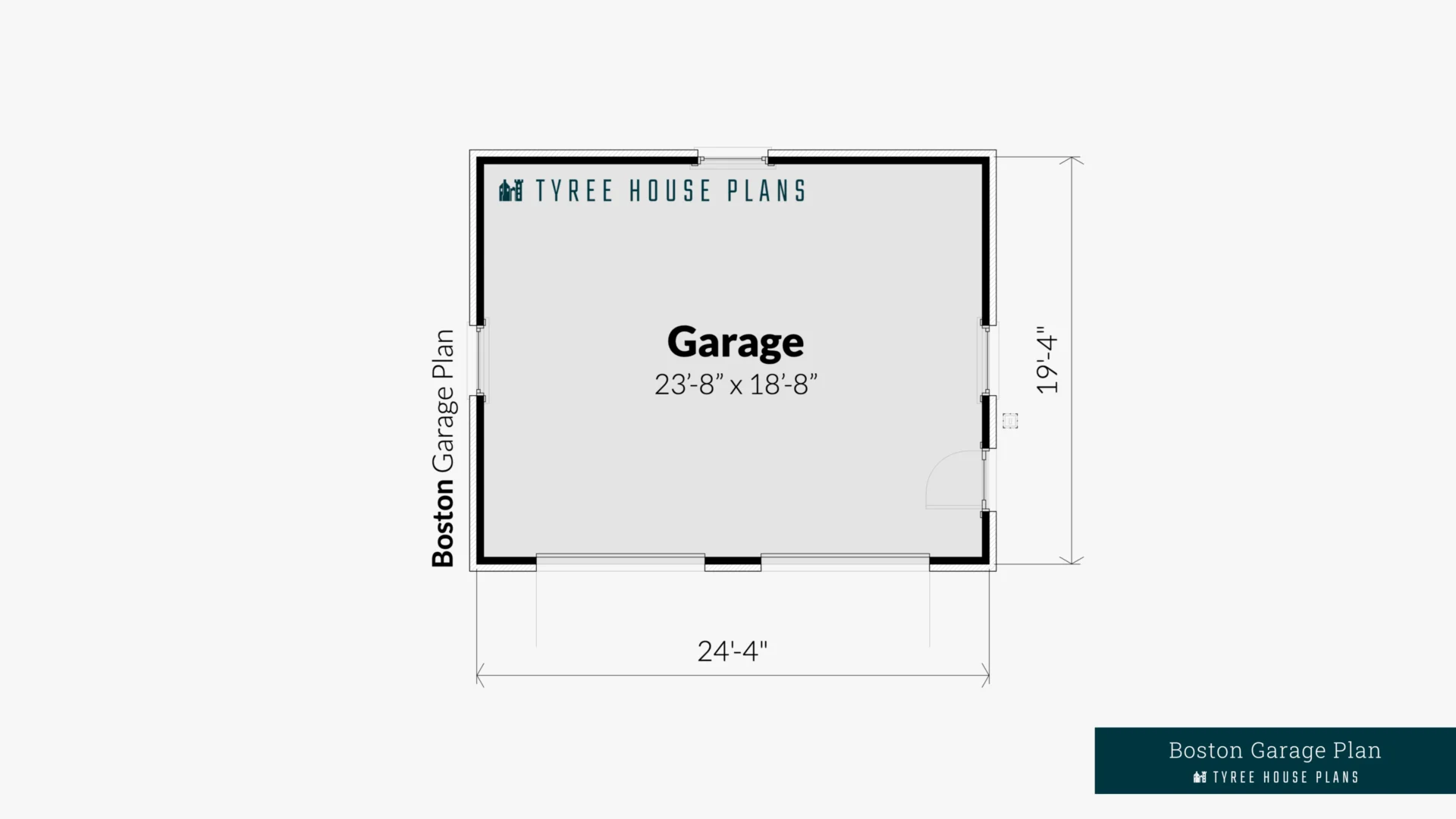 Boston Garage Plan Floor Artwork by Tyree House Plans