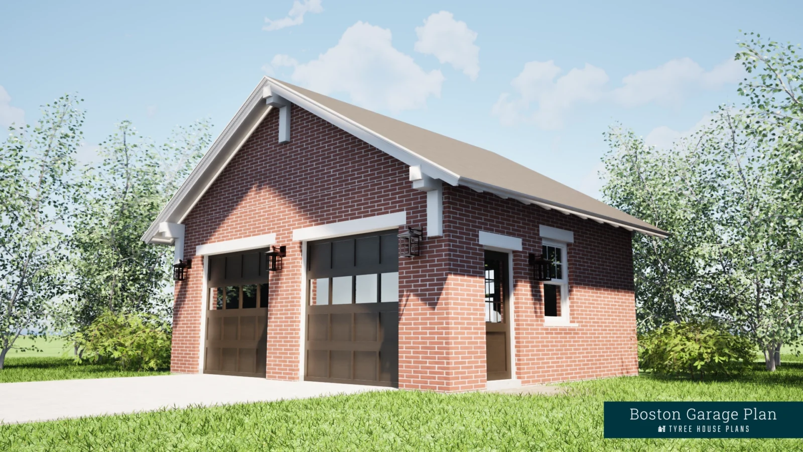 Front Right - Boston Garage by Tyree House Plans