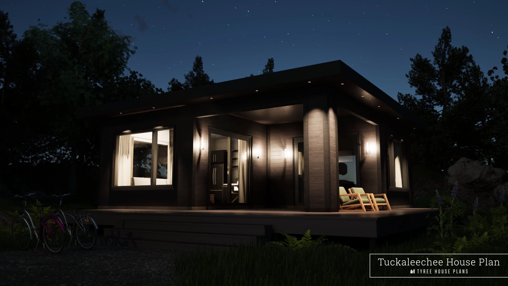 Night - Tuckaleechee by Tyree House Plans