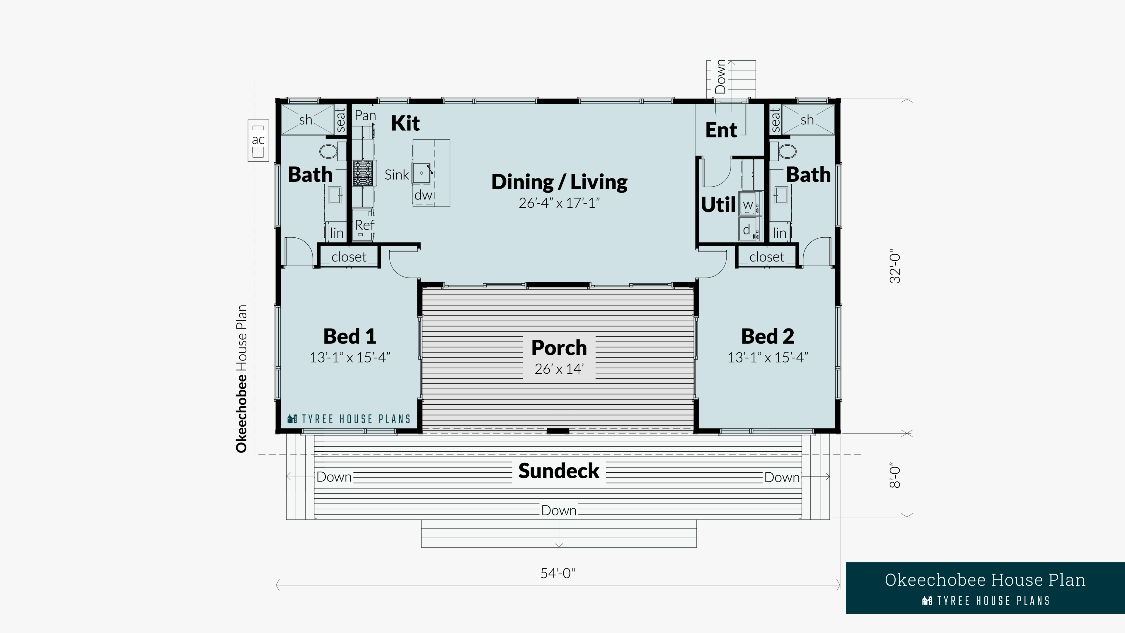 Okeechobee House Plan Floor Artwork by Tyree House Plans
