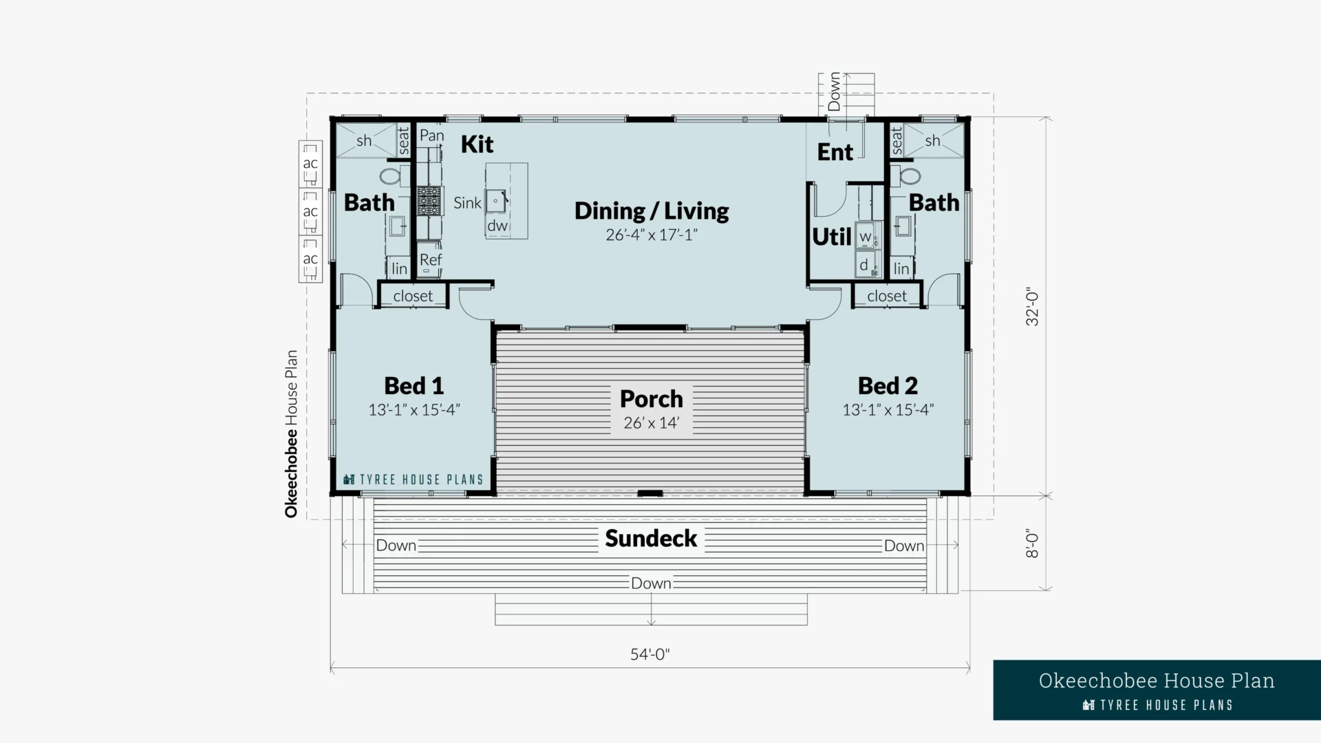 Okeechobee House Plan Floor Artwork by Tyree House Plans