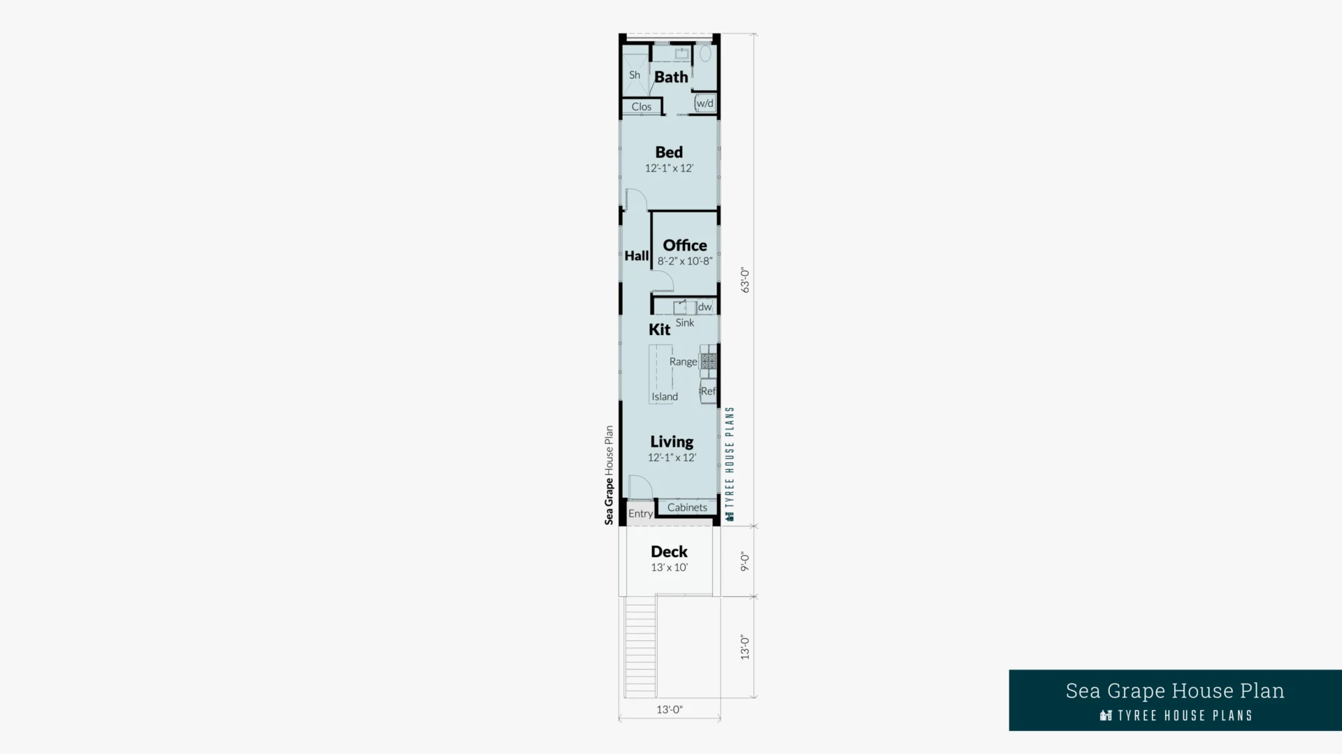 Sea Grape House Plan Floor Artwork by Tyree House Plans