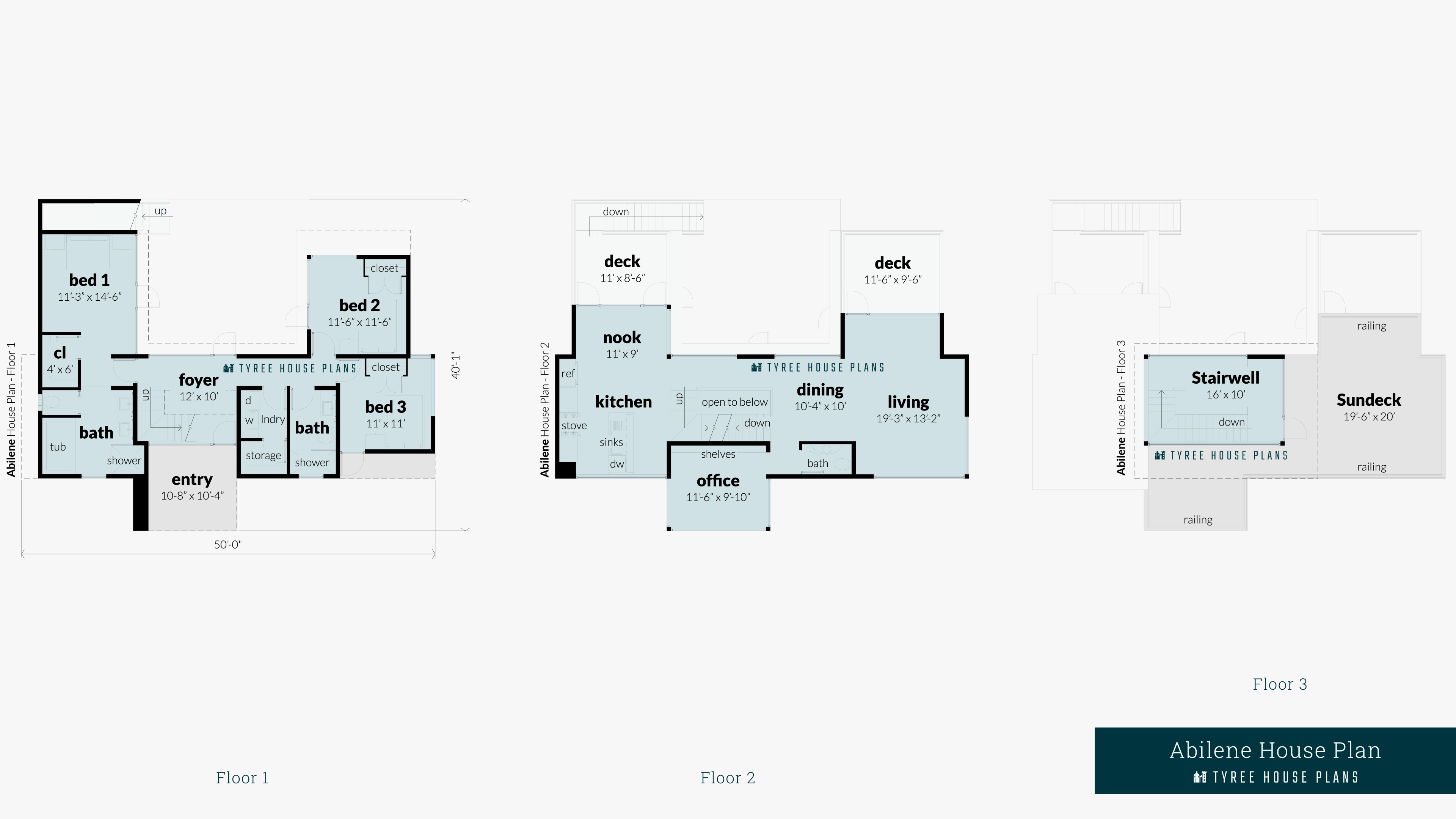 Abilene House Plan Floor Artwork by Tyree House Plans